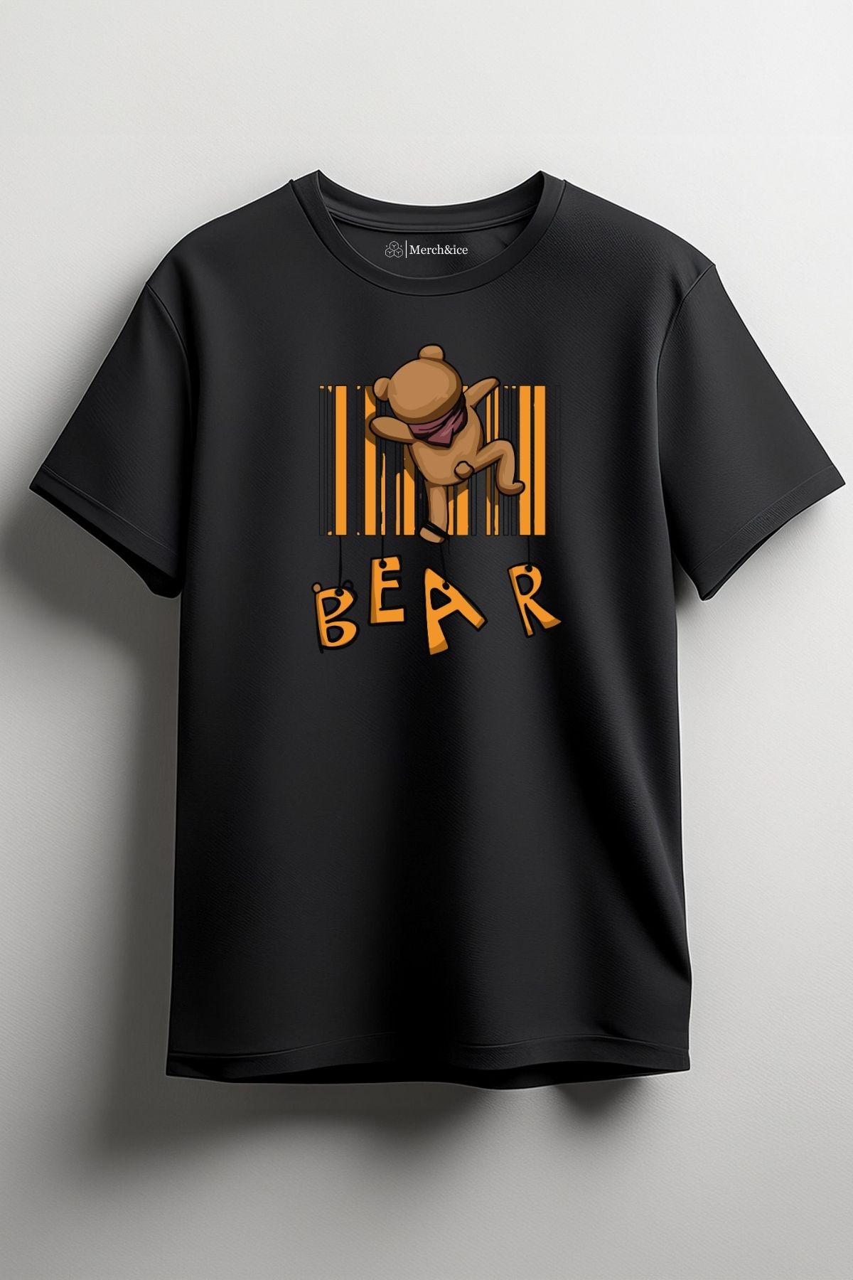 Merch&ice Tırmanan Ayı Bear Baskılı Unisex T-Shirt