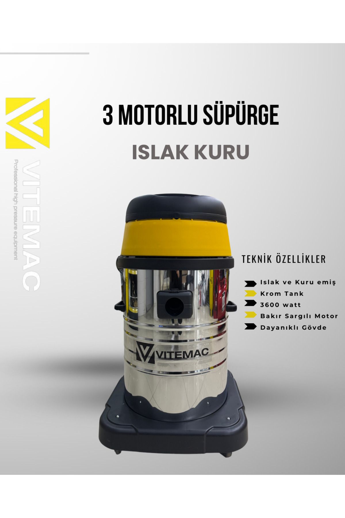 VİTEMAC VITEMAC 3 MOTORLU ISLAK KURUSÜPÜRGE