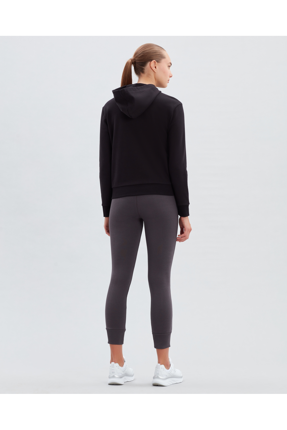 SKECHERS W New Basics Hoodie Kadın Siyah Sweatshirt S212183-001 görsel 3