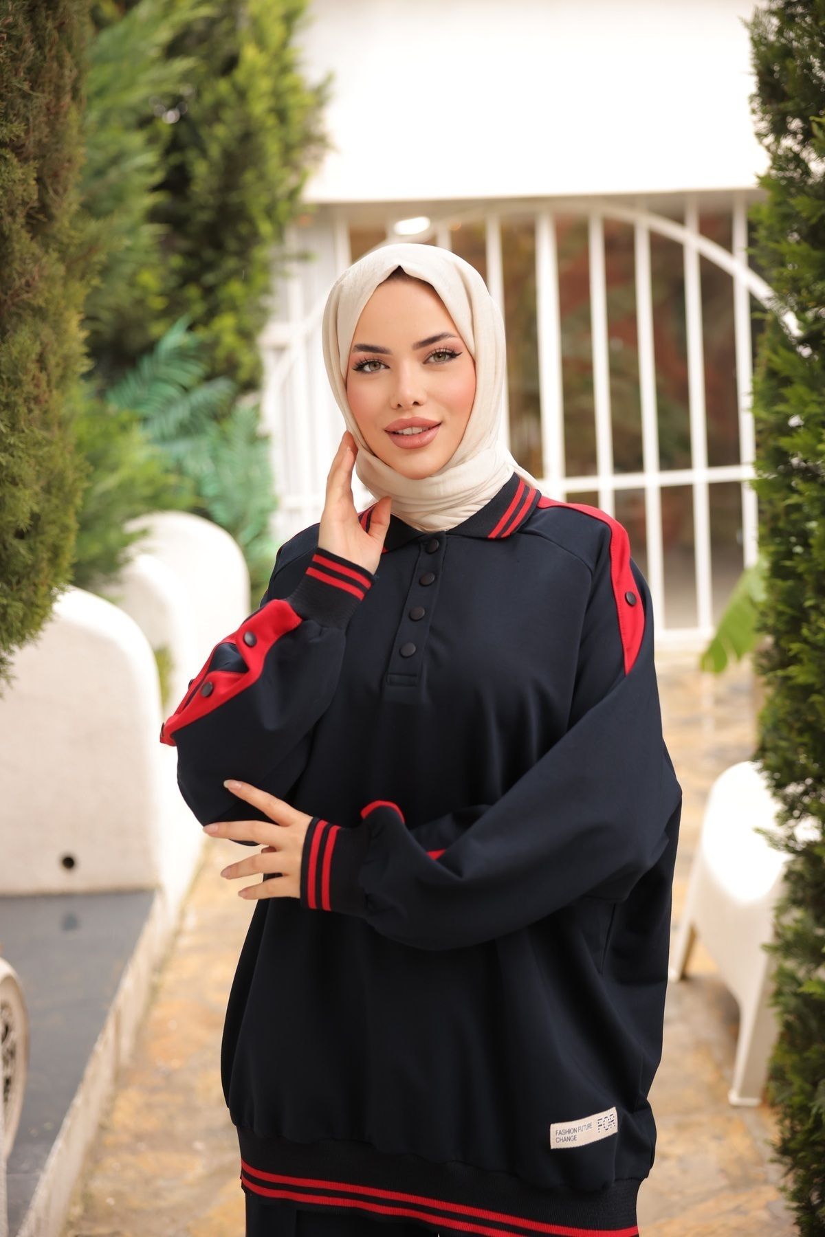Wovi Moda-Buttoned Suit Tracksuit Set - Bottom and Top Set 4