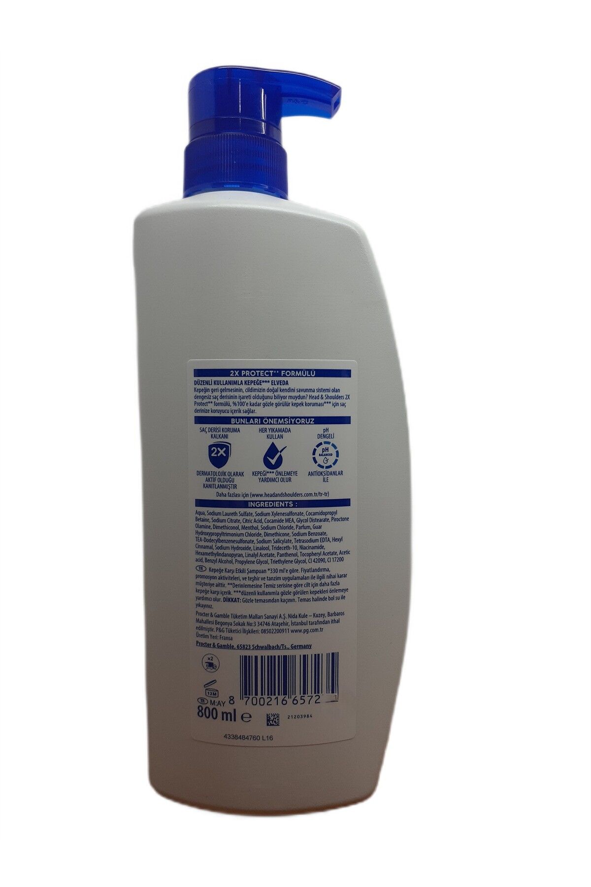 P&G-Head & Shoulders Mentol Freasure Cepper Shampoo 800 ml X 4 Pieces 3