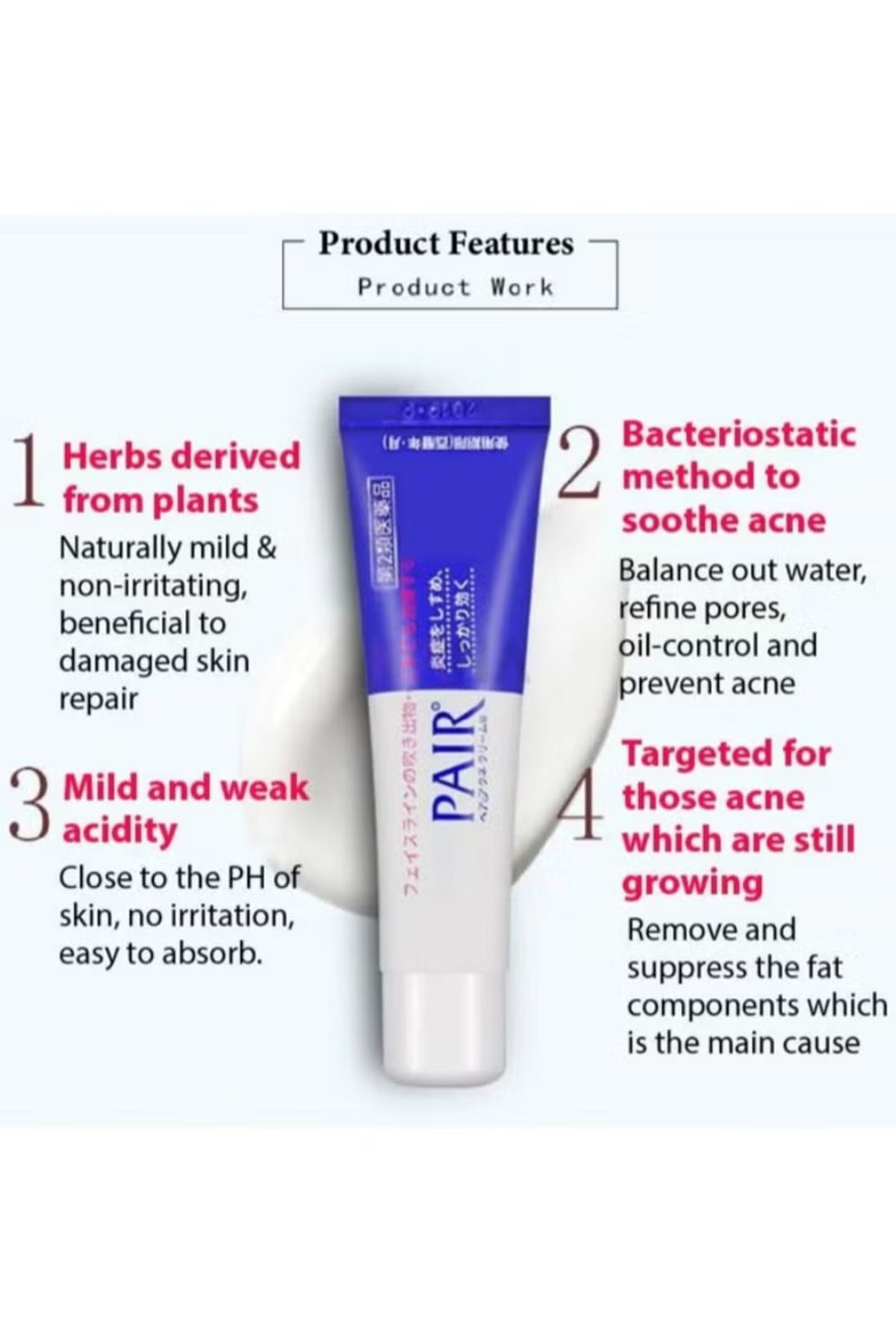 Lion-Pair Acne Cream 24G Japan Imported 3