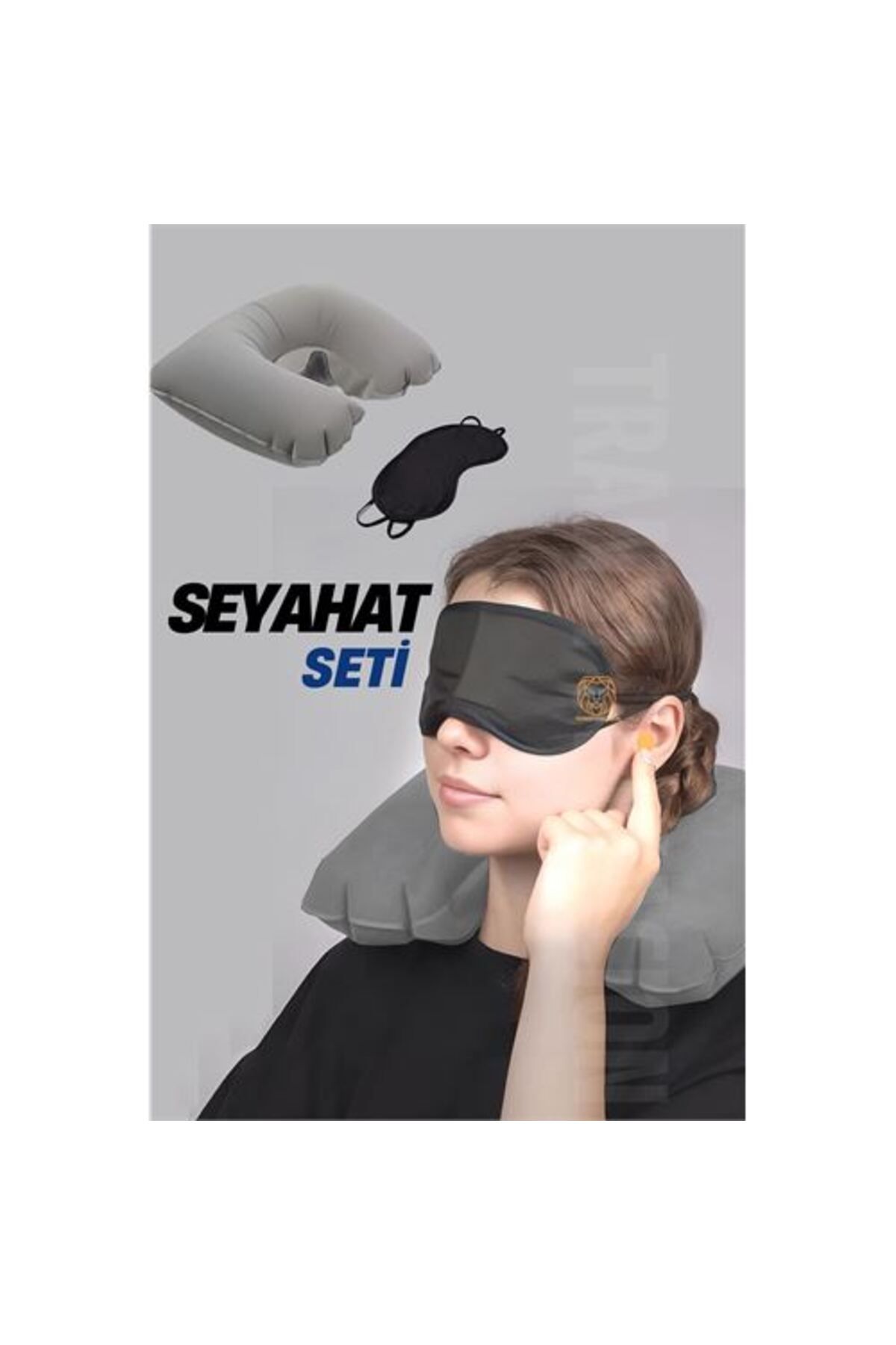 Tekno Yuva Seyahat Boyun Yastığı Uyku Maskesi Seyahat Seti