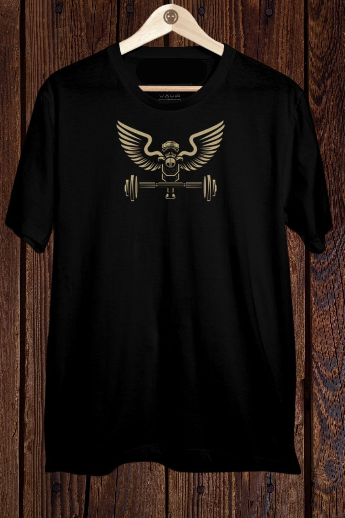 FECCY Pamuklu Eagle Wings Baskılı Oversize T-shirt