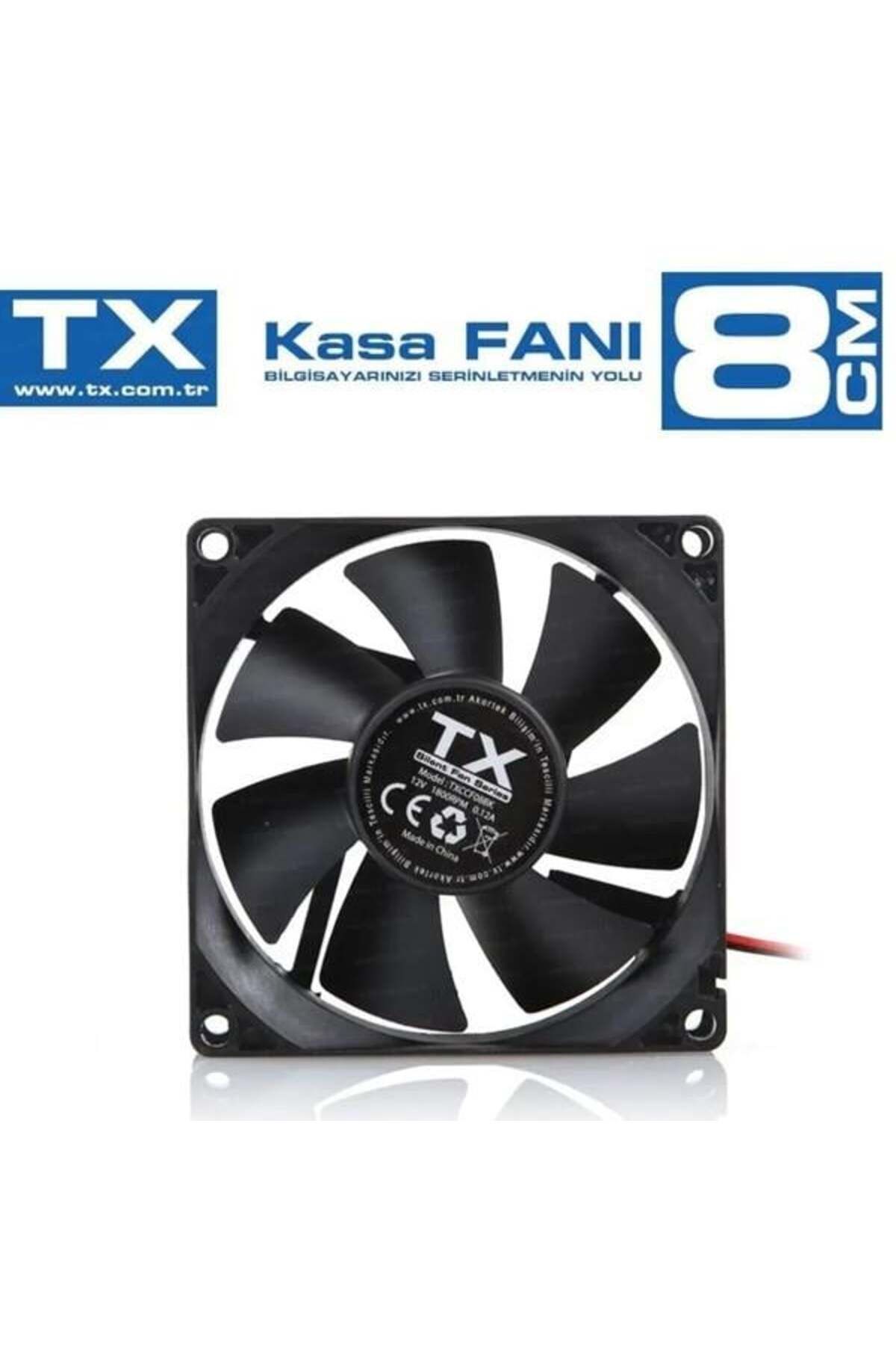 Hızlı Stok Tx Txccf08bk 8Cm Kasa Fanı