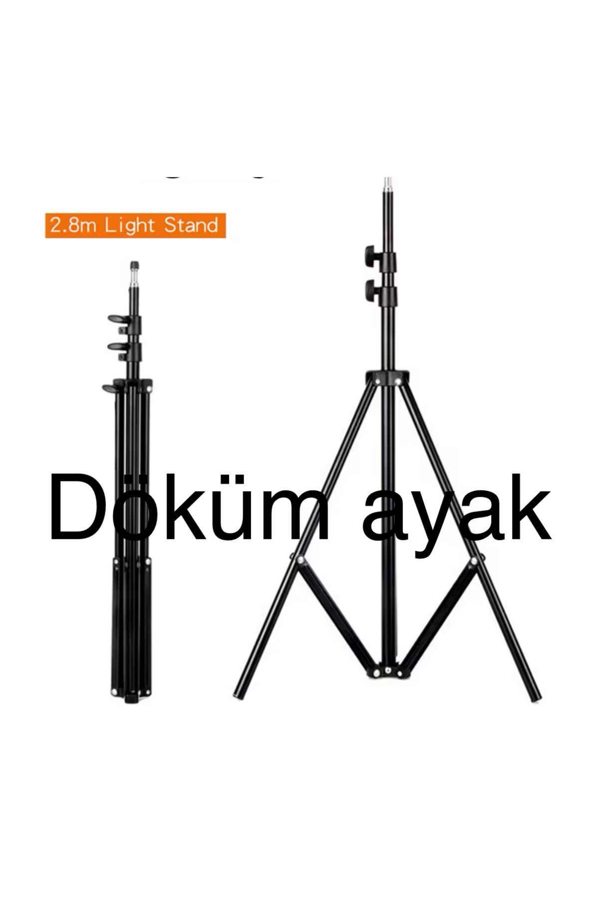 Voground 280 cm 2.8 m 9FT Ağır Video Tripod Işık Standı Katı Softbox Standı Led video ışığı projeksiyon stand