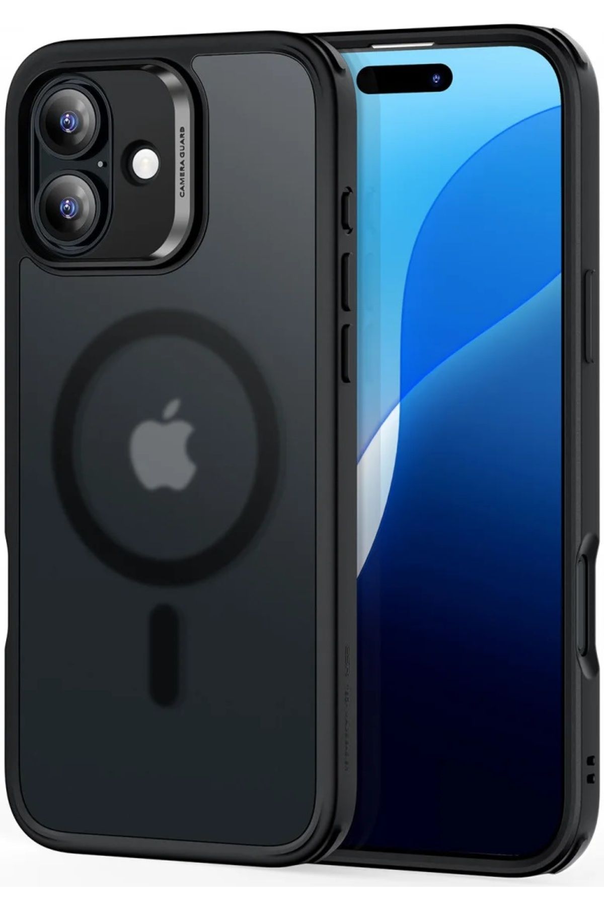 ESR iPhone 16 Uyumlu Halolock Magsafe Classic Hybrid Silikon Kılıf Buzlu Siyah