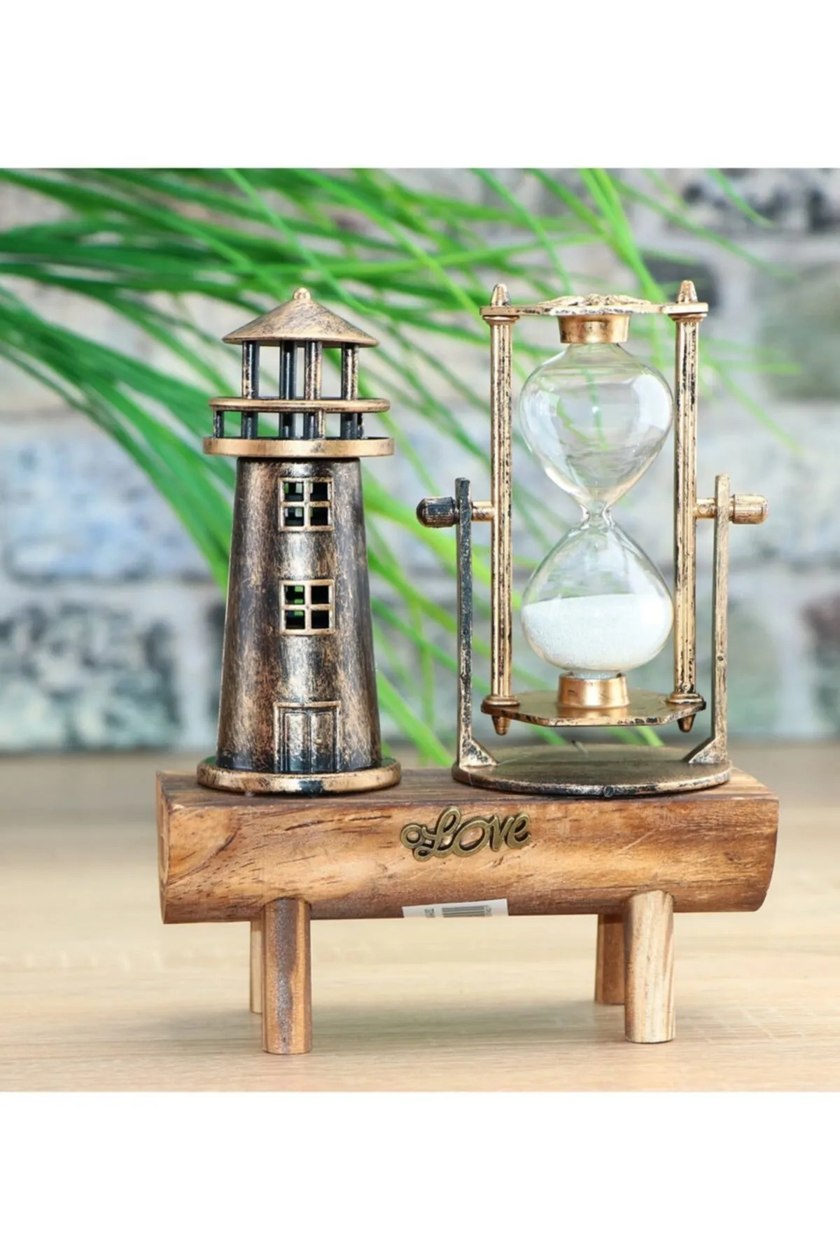 Genel Markalar Deniz Feneri Kum Saati Dekoratif Hediyelik Mini Kum Saati Masa Üzeri