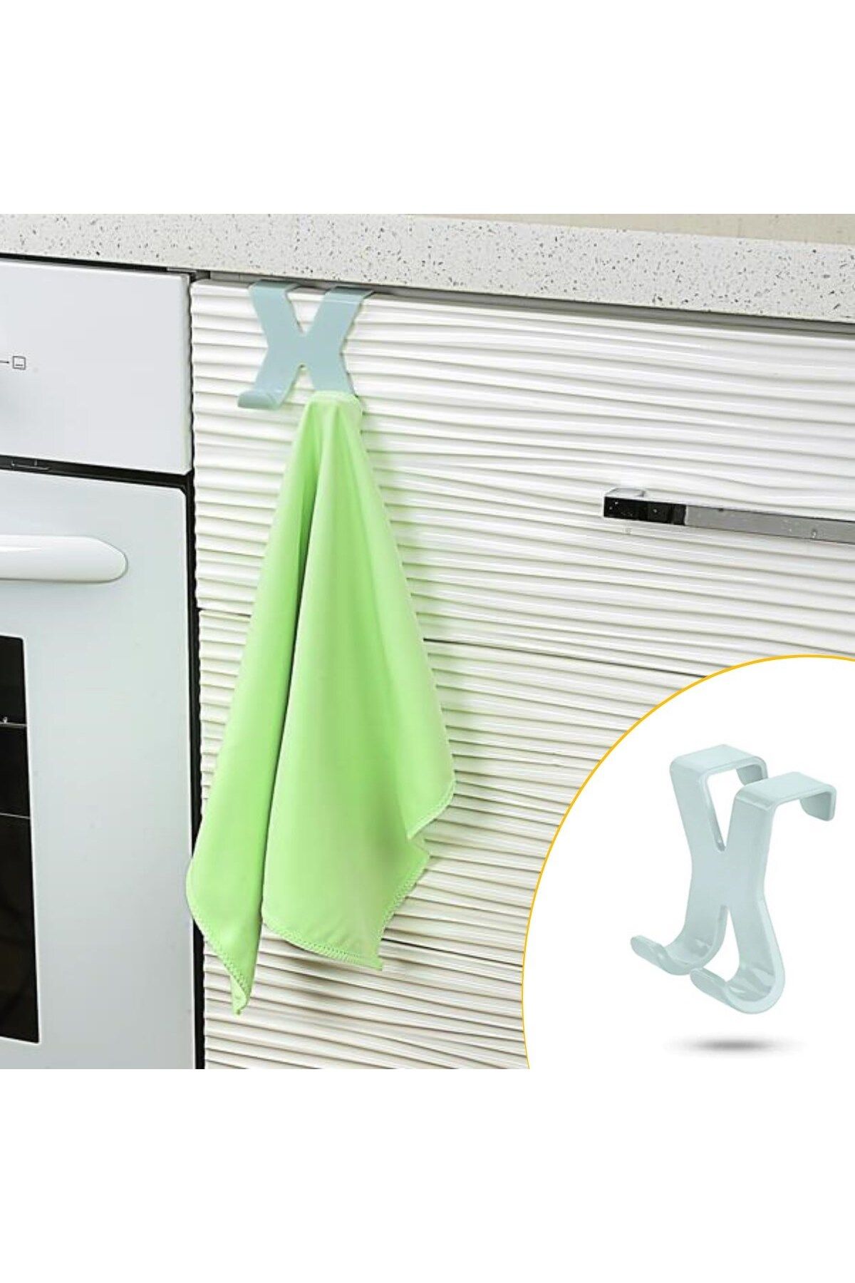 Kuzgun Ticaret Mutfak Banyo Dolap Kapağına Takılan Meta Havlu Askılığı Aparatı (4767) - Lisinya