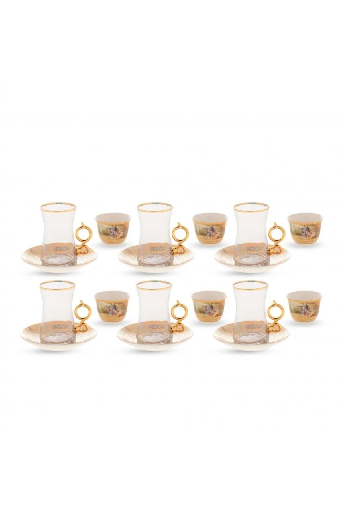 HIC-Tea And Coffee Romeo and juliet With Gold 18 Piece 2
