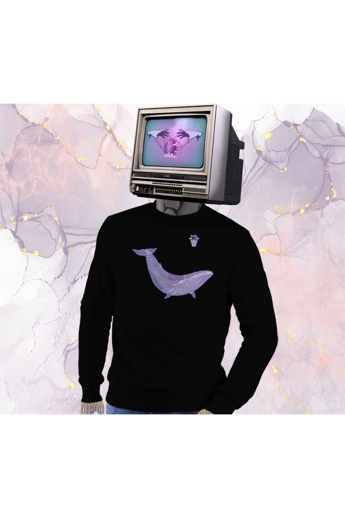 Güvenin Düşü Otostopçunun Galaksi Rehberi - Magrathea İspermeçet Balinası - Sweatshirt