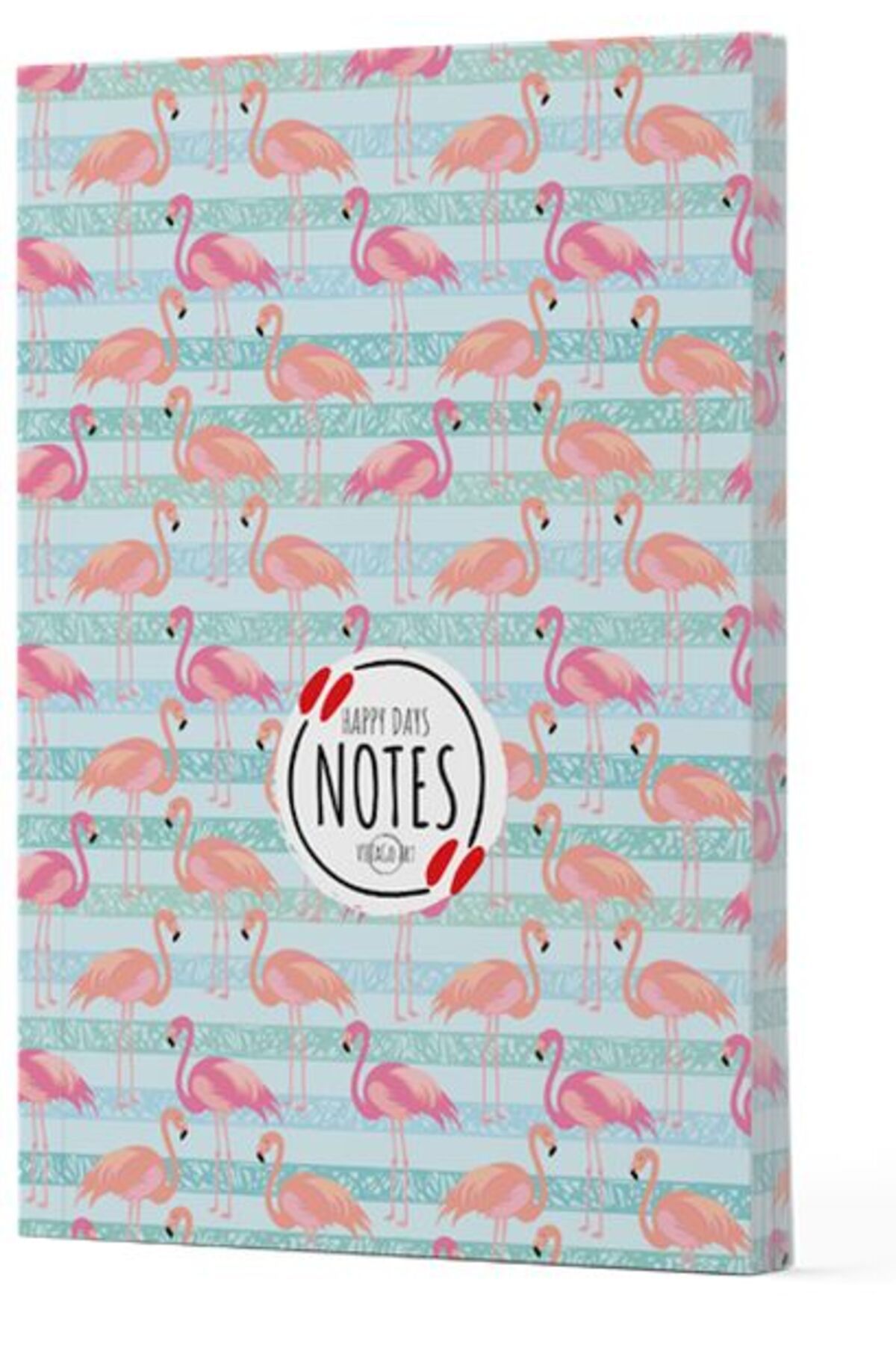 feifei Flamingo 1 - Yan Baskılı Çizgili Defter