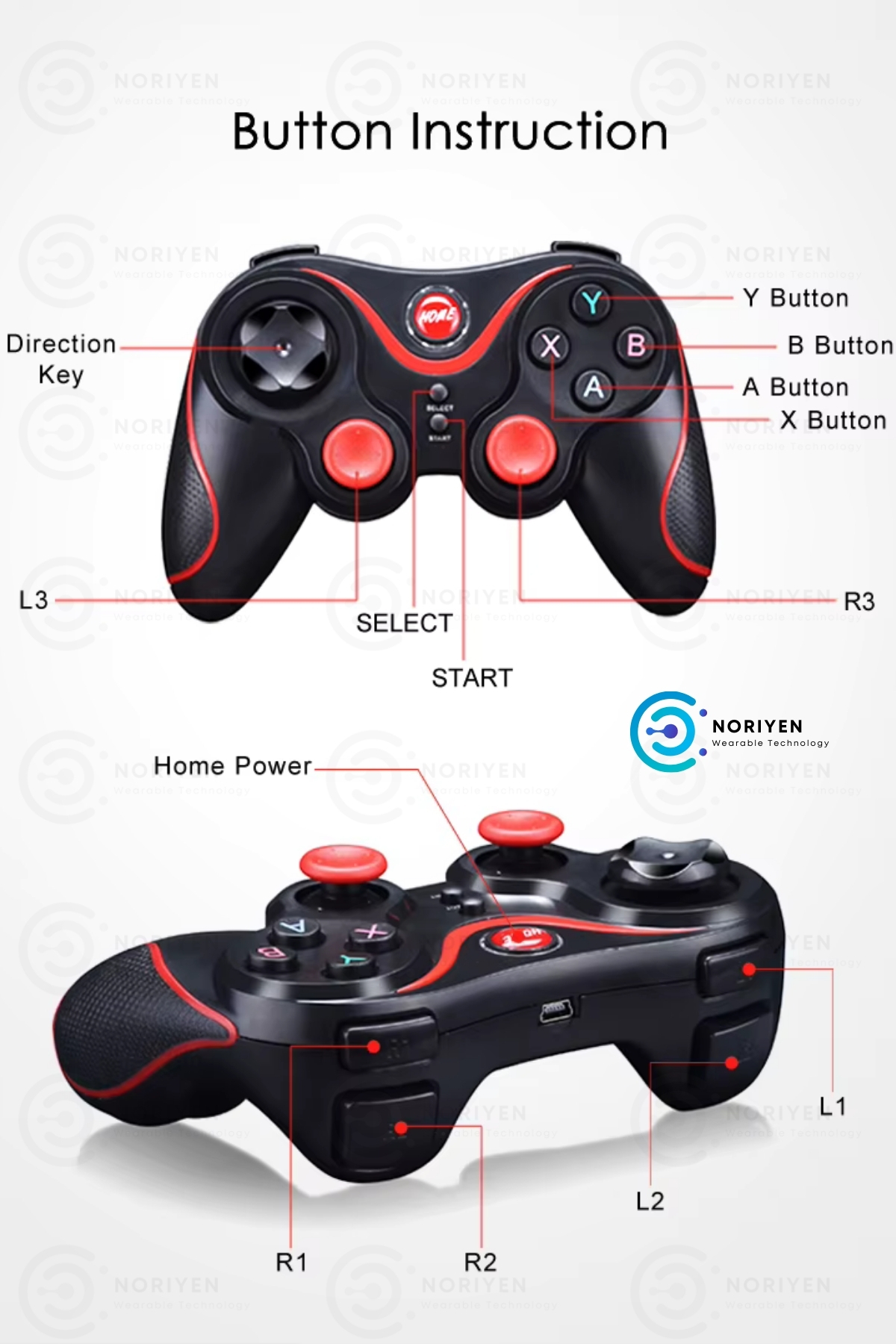 Yeni Nesil X3 iOS Android Akıllı TV Uyumlu Bluetooth Oyun Kolu Telefon Tutucu Stand Joystick Gamepad