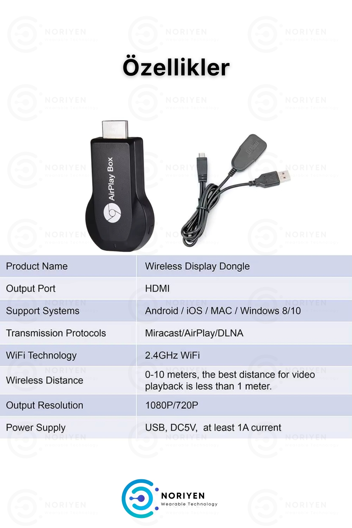 Yeni Nesil Premium Model Kablosuz M9 Plus Wifi Ekran HDMI HD Görüntü ve Ses Aktarıcı TV Box Stick