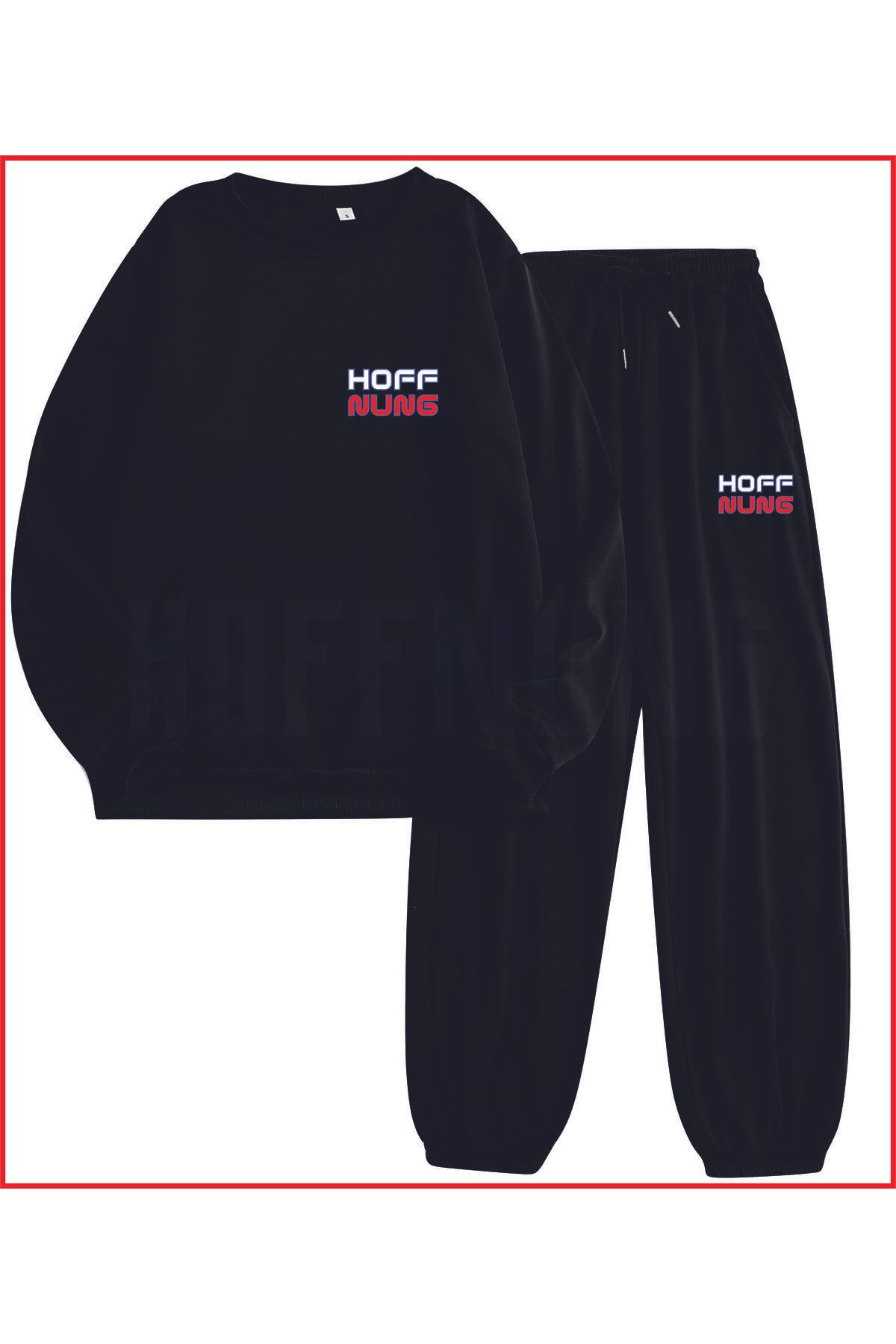 HOFFNUNG FULL SWEATSHIRT HOFFNUNGNEW BLACK oversize sportswear