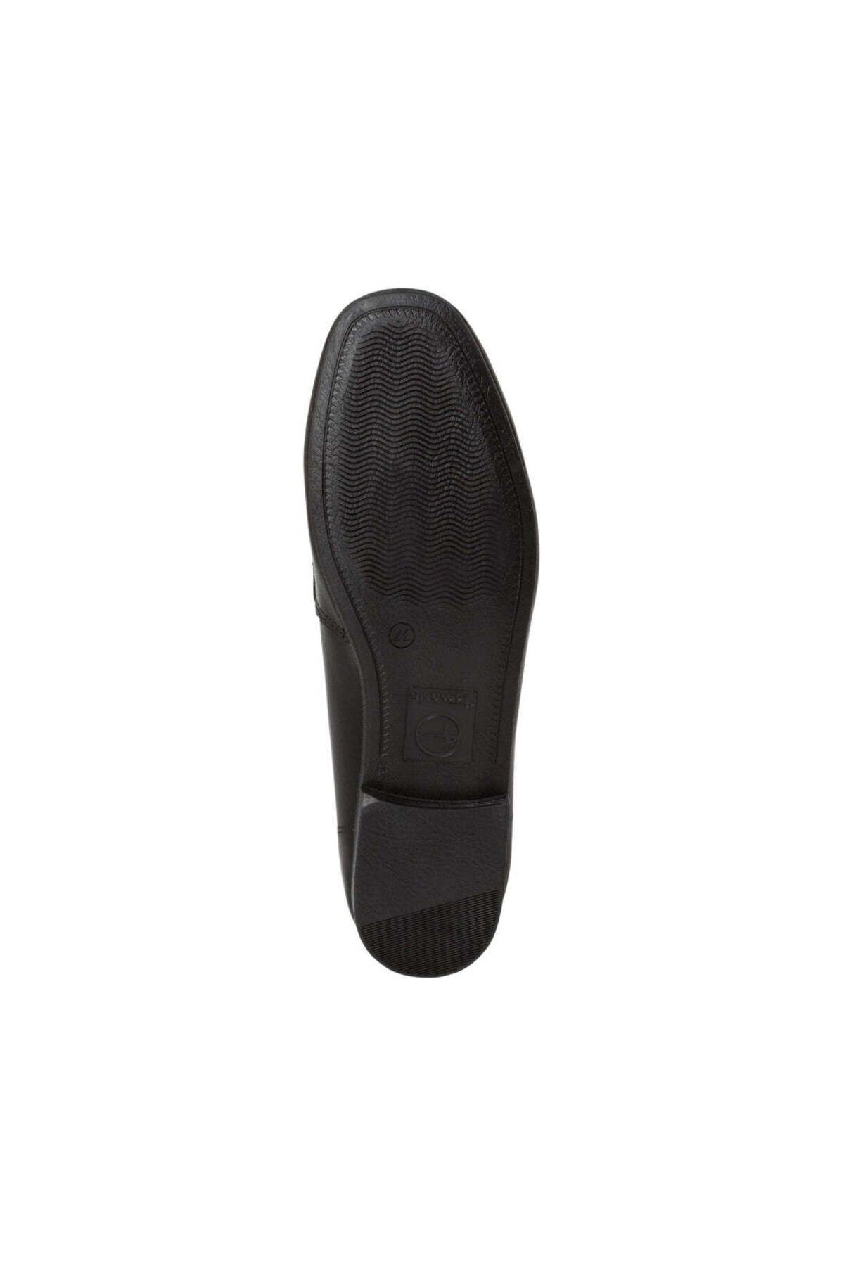 Tamaris-Black Loafers Womens Shoes 5
