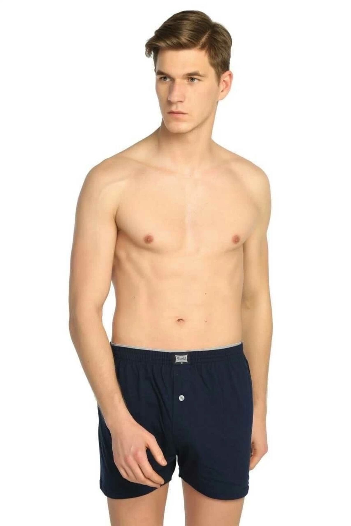 Moon wear Tutku 0117 Erkek Penye Düz Boxer