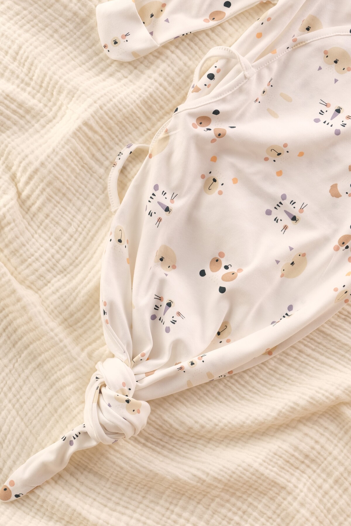 Bondberro Yeni Doğan ve Bebek Kruvaze Zıbın Kundak %100 Pamuk Oekotex Sertifikalı fotoğrafı 5 (önizleme)