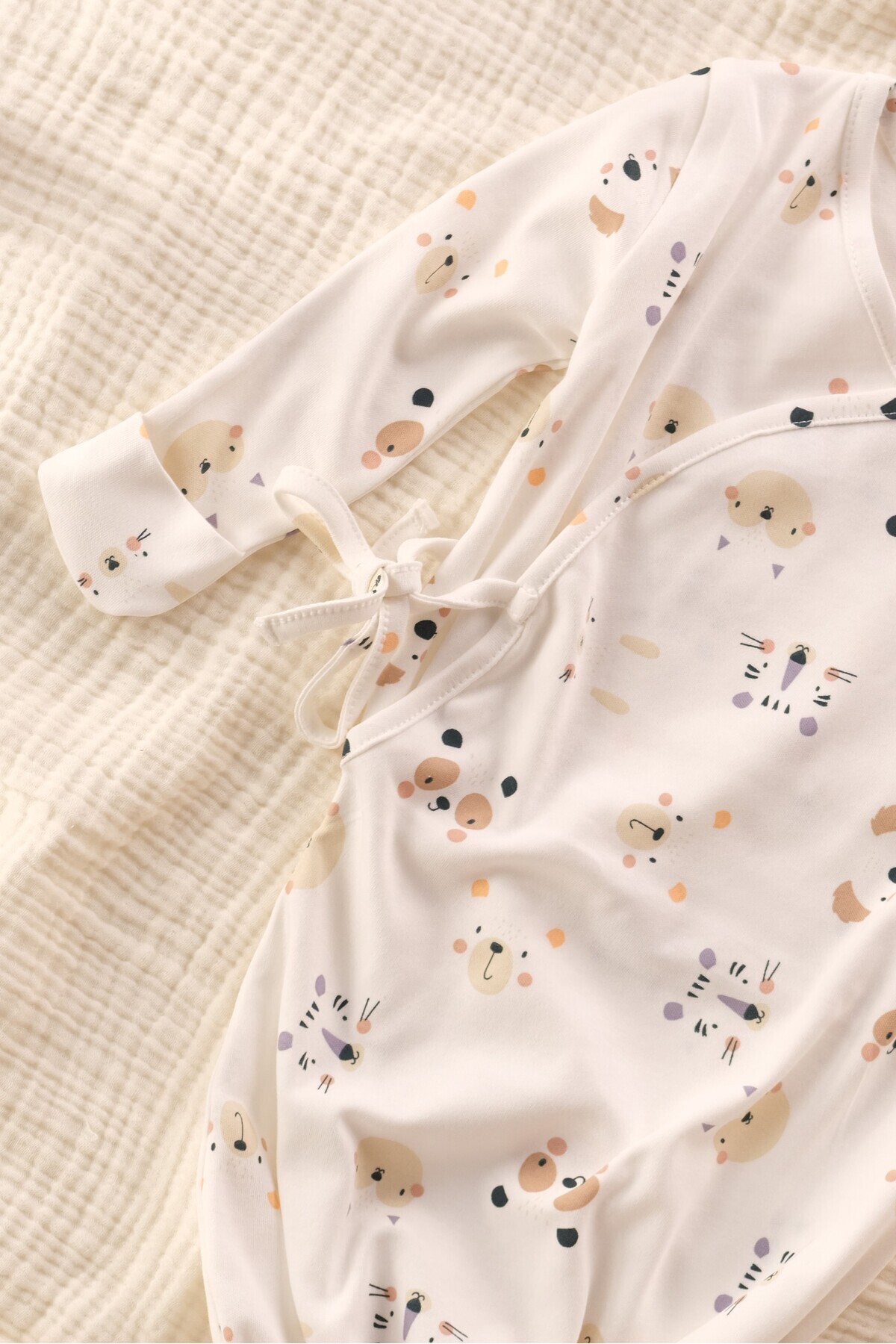 Bondberro Yeni Doğan ve Bebek Kruvaze Zıbın Kundak %100 Pamuk Oekotex Sertifikalı fotoğrafı 4 (önizleme)