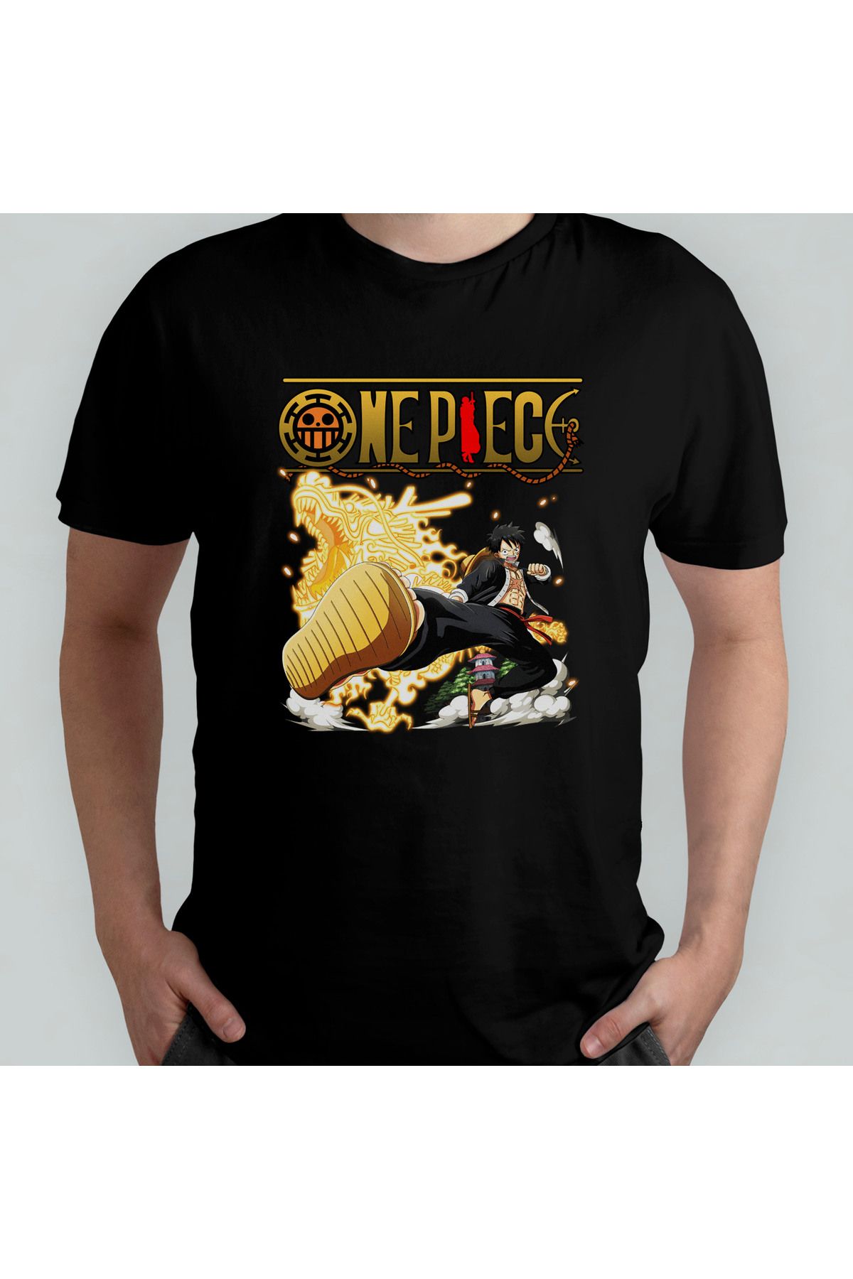 Pixxa One Piece Monkey D. Luffy %100 Pamuklu Bisiklet Yaka T-Shirt Model 15