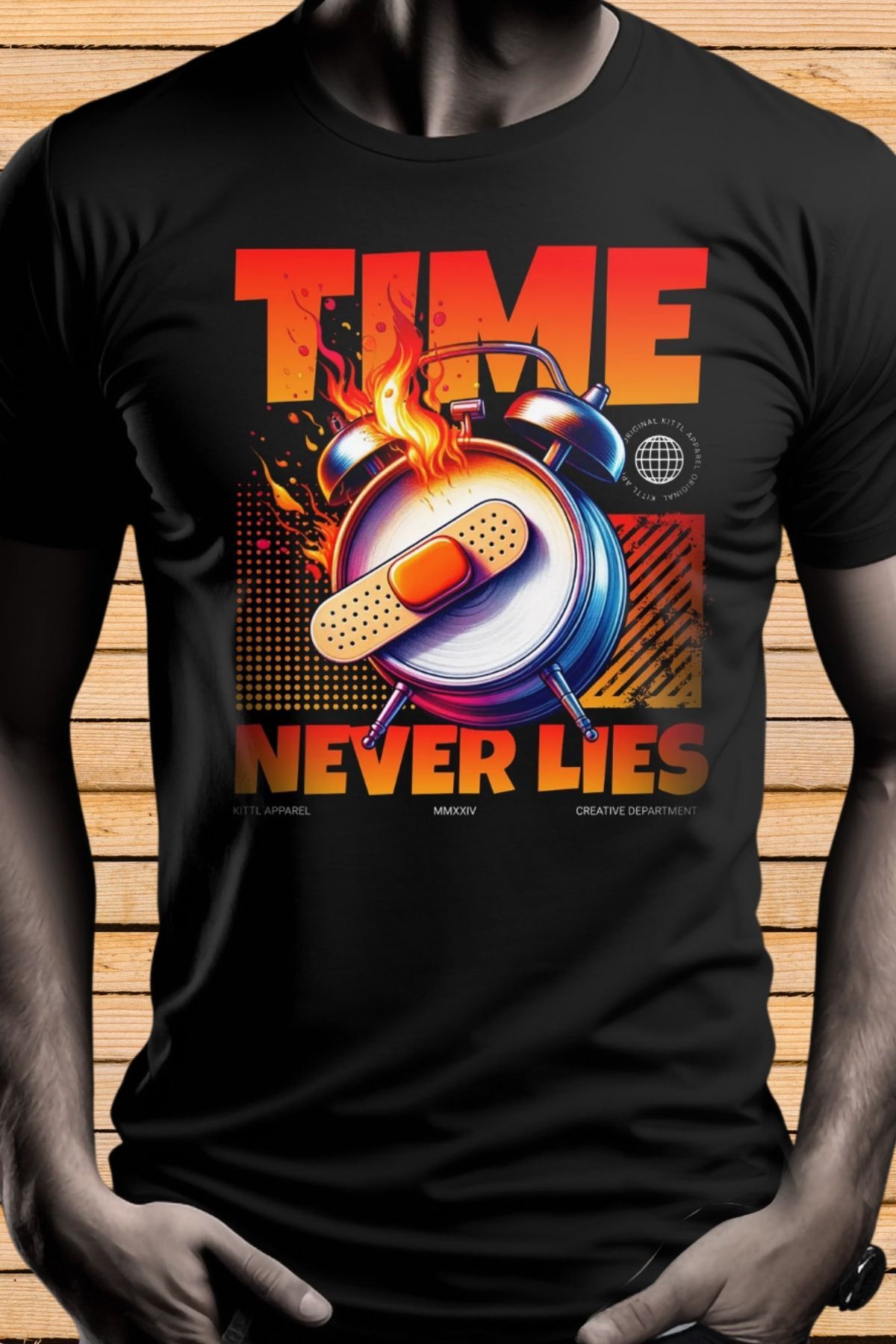 Wish BF Time Never Lies Baskılı Oversize T-shirt