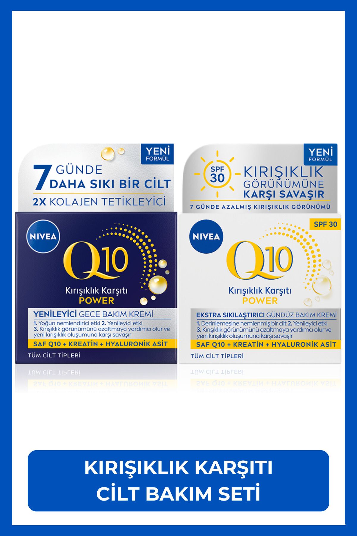 NIVEA Güneşin Zararlı Işınlarından Koruyan Ciltleri Sıkılaştırıcı Kırışıklık Karşıtı Cilt Bakım Seti