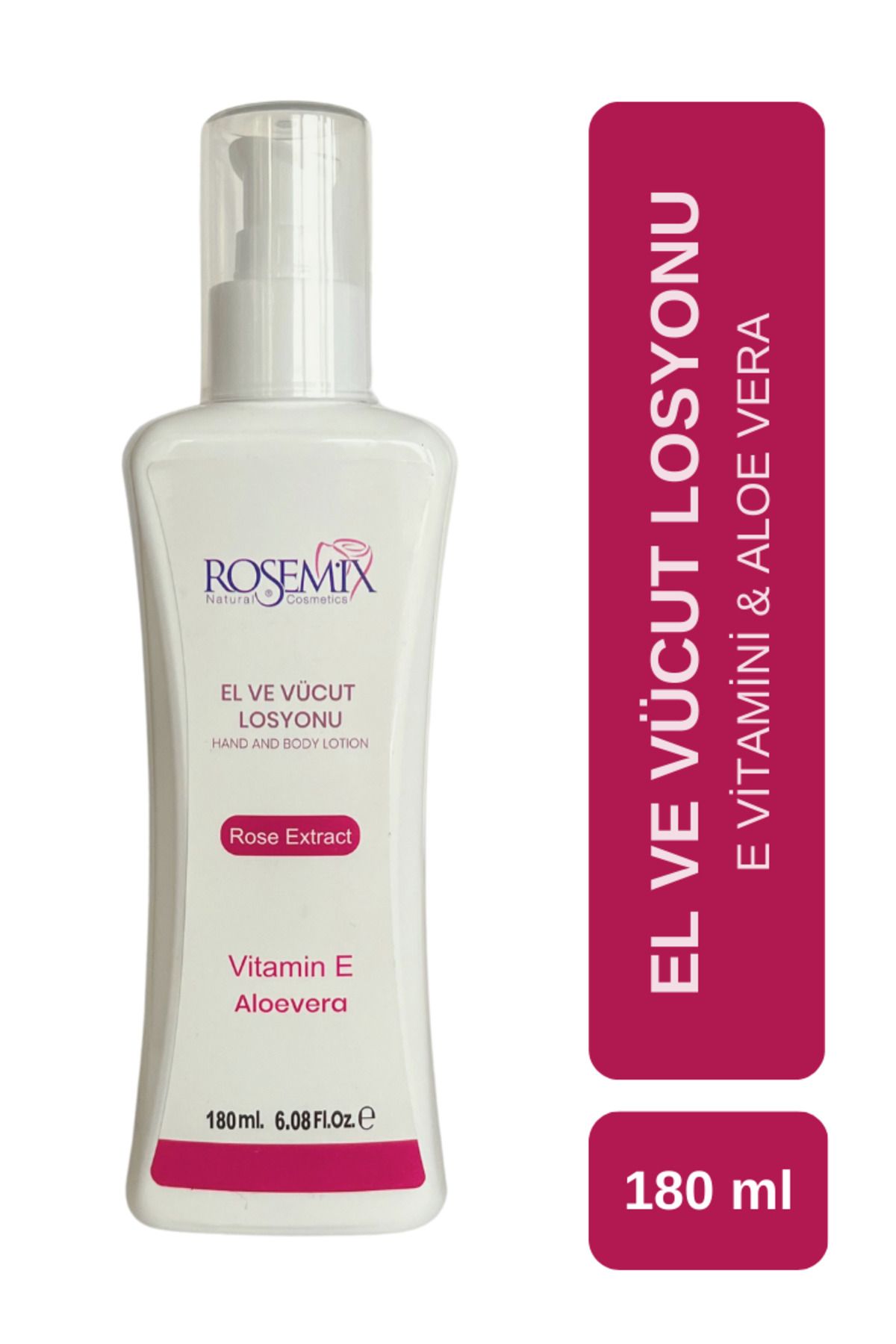 ROSEMIX Doğal Gül El ve Vücut Losyonu 180 ML