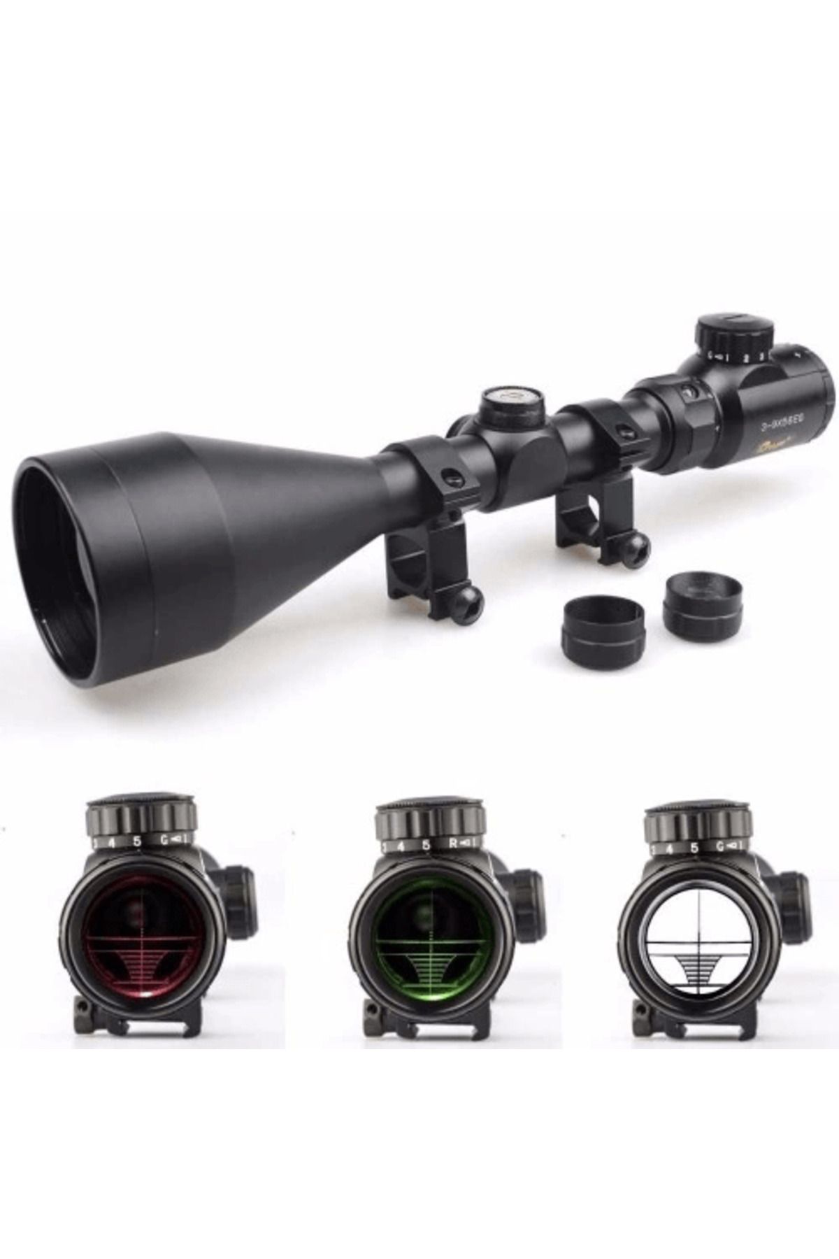 OEM 3-9x56eg Dürbünü Çift Işık Kırmızı,yeşil Kaynaklı Zoomlu ( Lisinya )