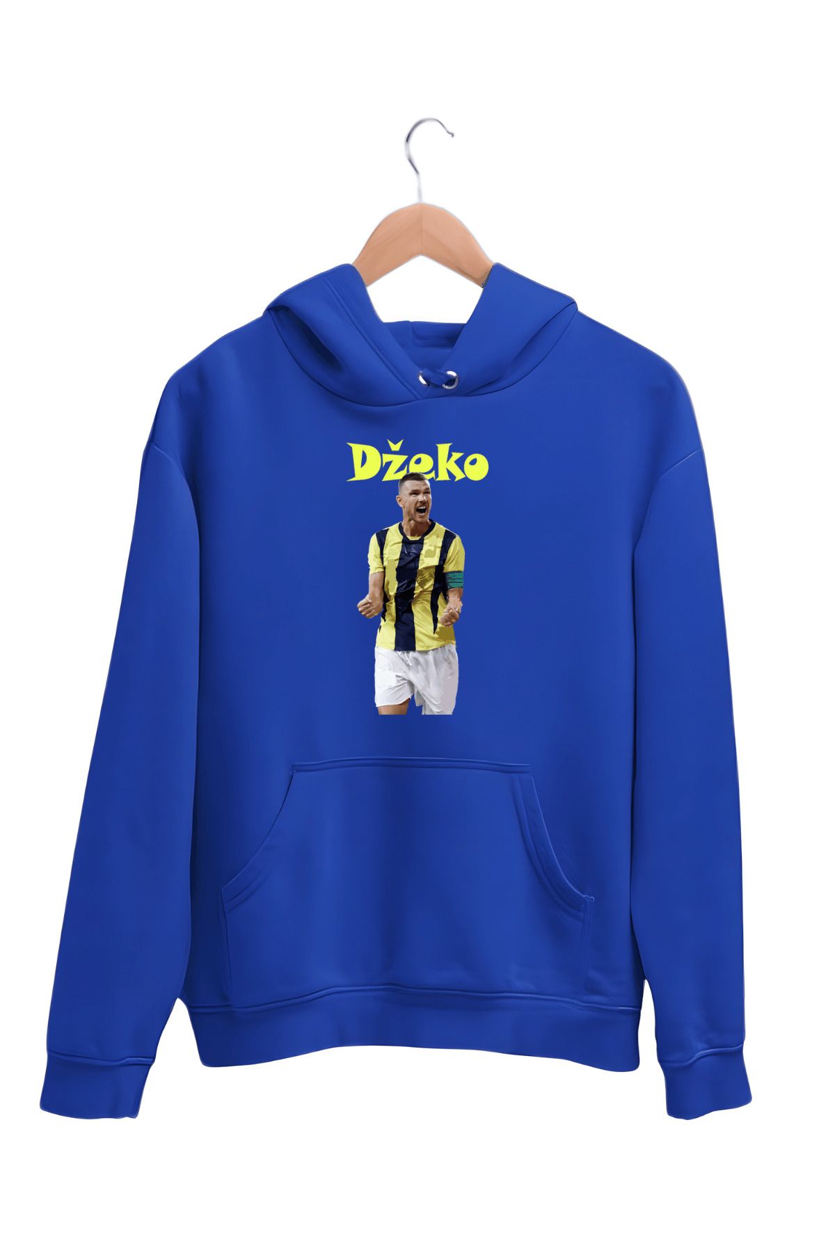 ESTİLİVO Dzeko 2 Futbol Erkek Sweatshirt Unisex Regular Giyim Oversize Sweat Kapşonlu Hoodie