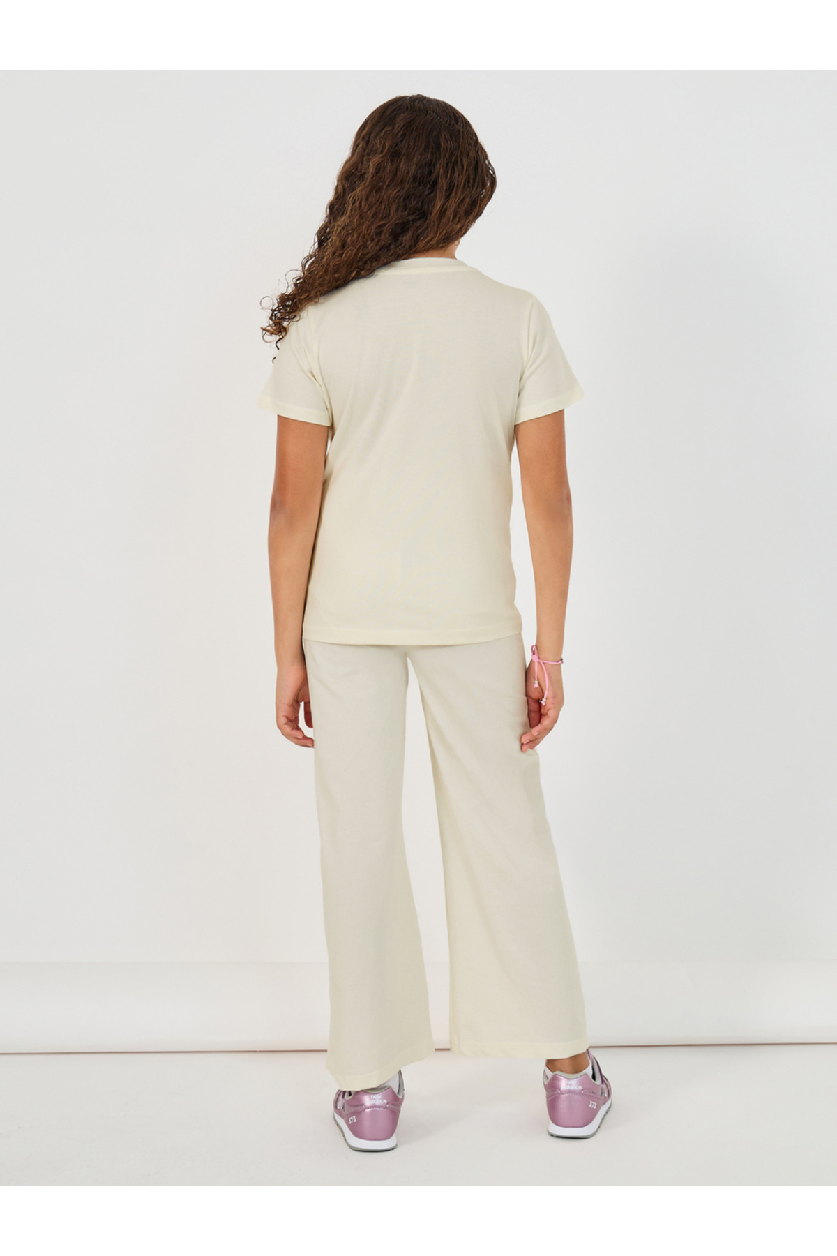 Styli-Short Sleeve Crew Neck t-Shirt & Wide Leg Joggers Co-Ord 5
