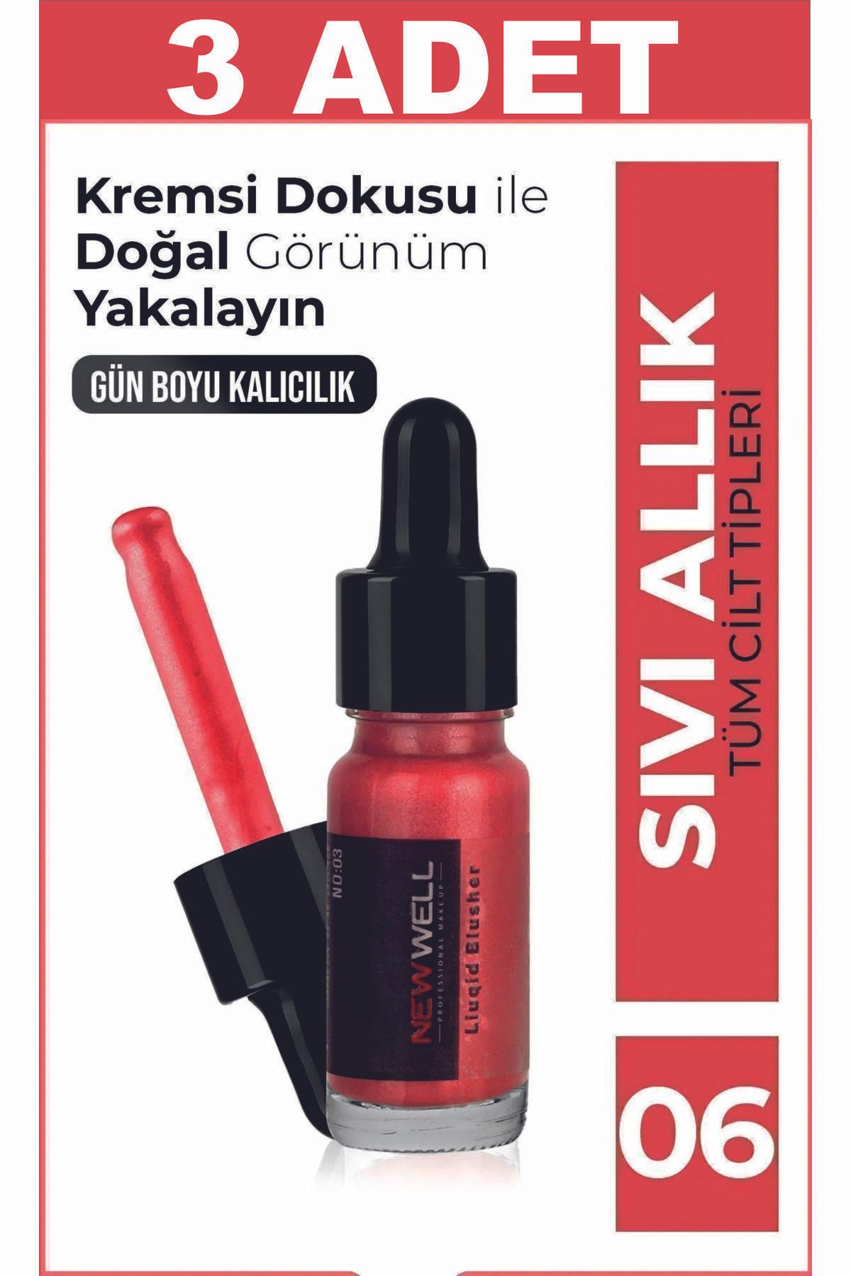 New Well Sıvı Allık (mat) No06 (3ADET)