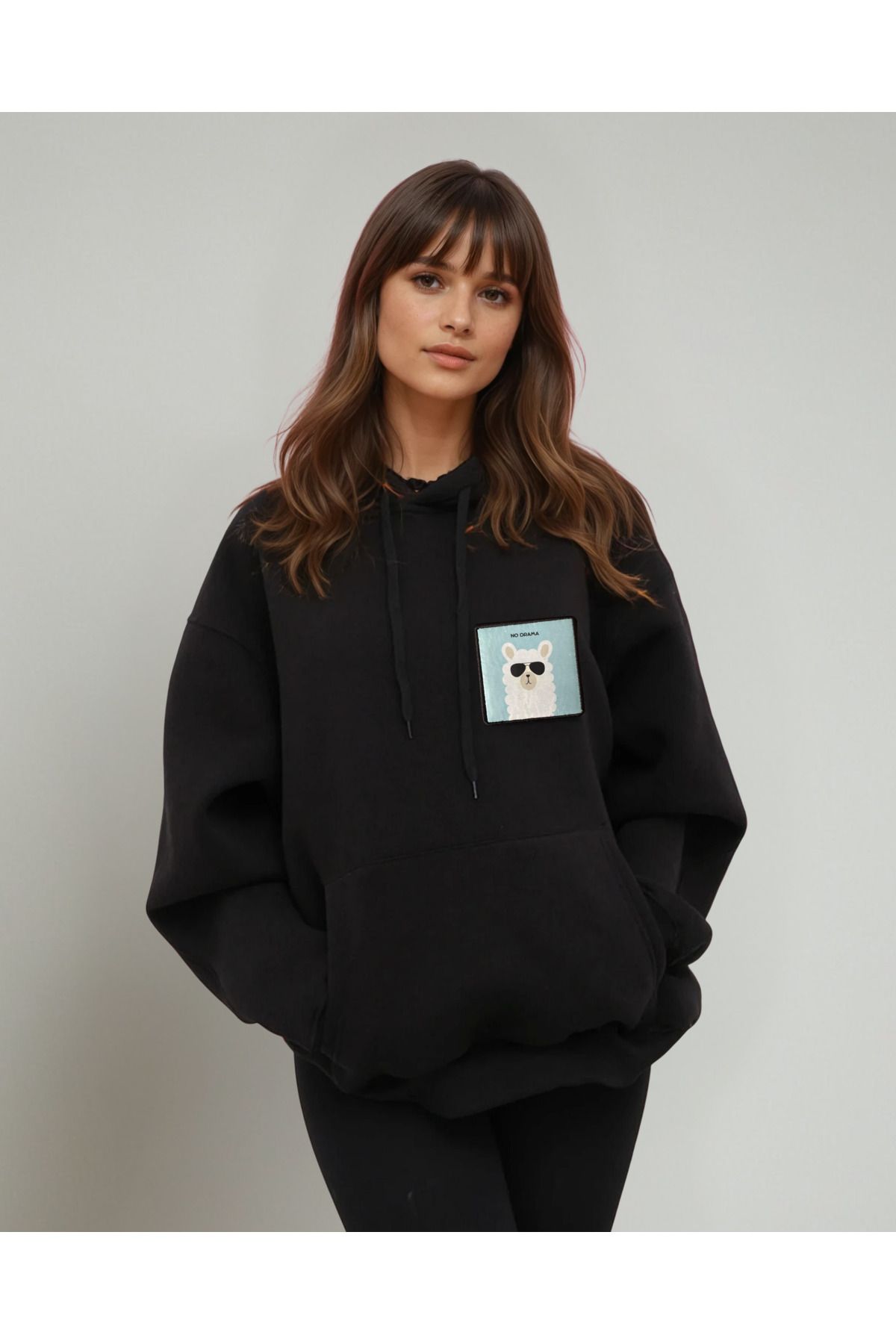 XinoWear Unisex Siyah X-Sweatshirt