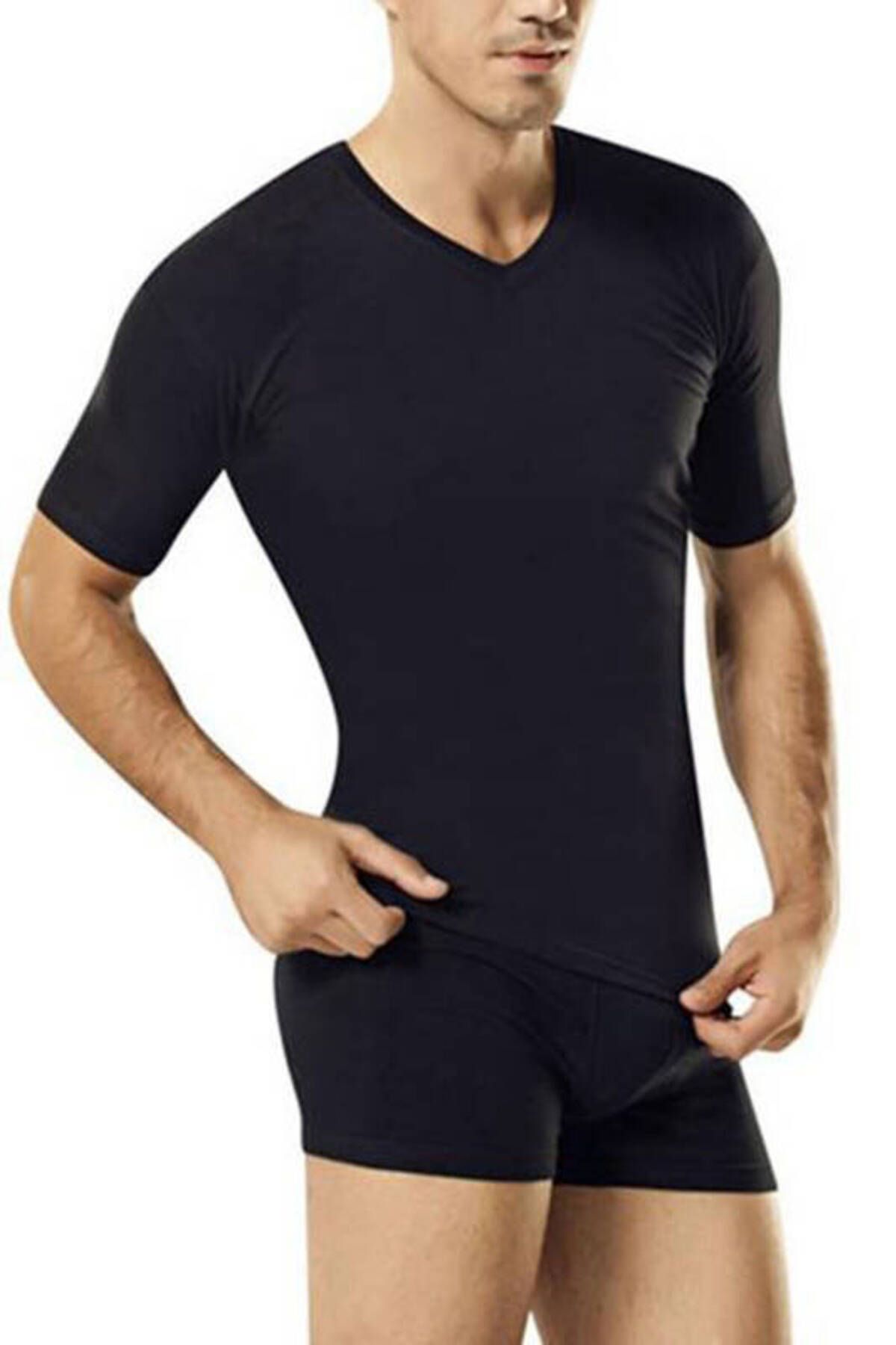 recepion-V-Neck Short Sleeve Fit Fit Thermal Undershirt 2552 2