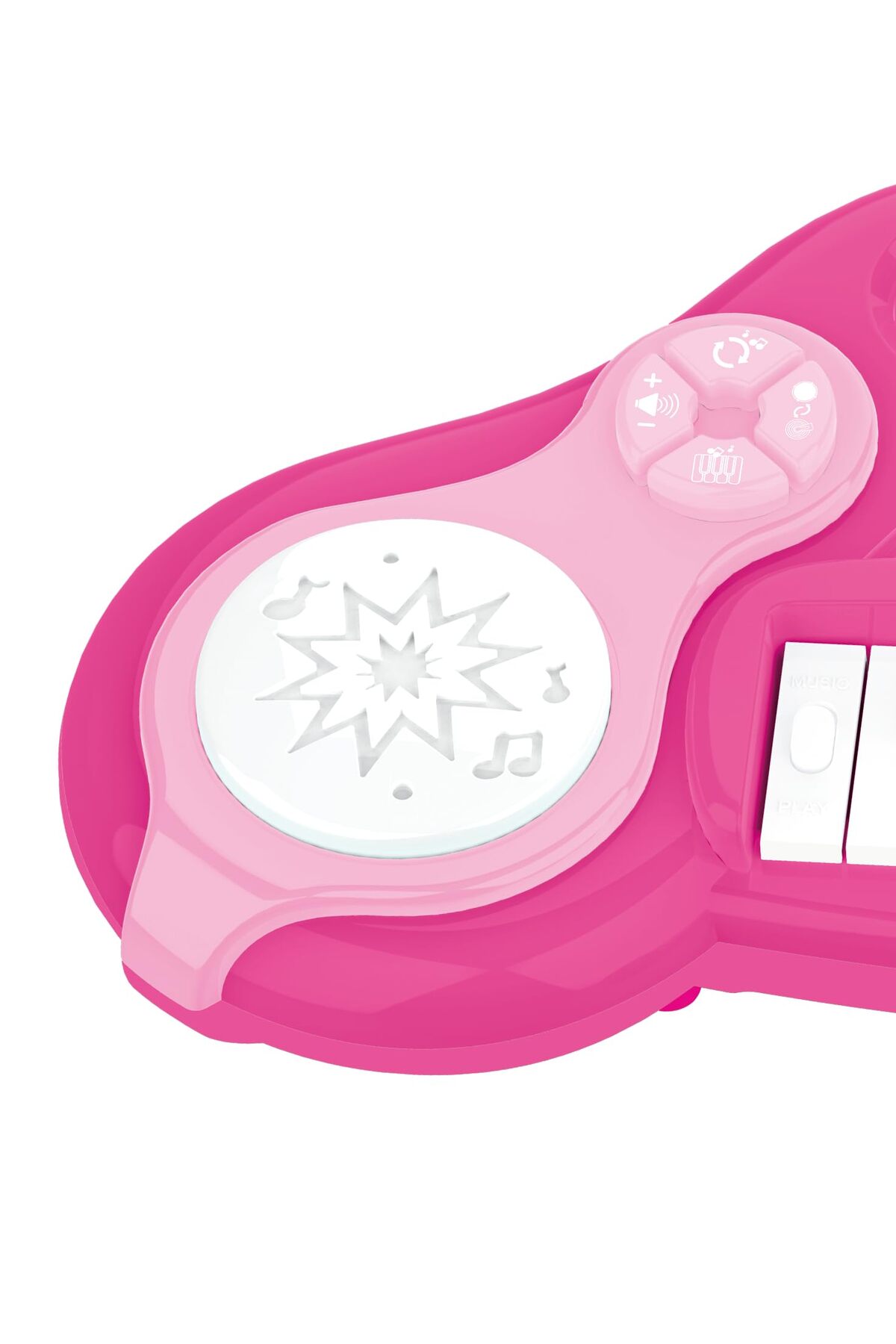 پیانوی الکترونیکی باربی | اسباب‌بازی موسیقی کودکان | جلوه‌های نوری | میکروفون | درامز | پخش‌کننده دی‌جی | صورتی