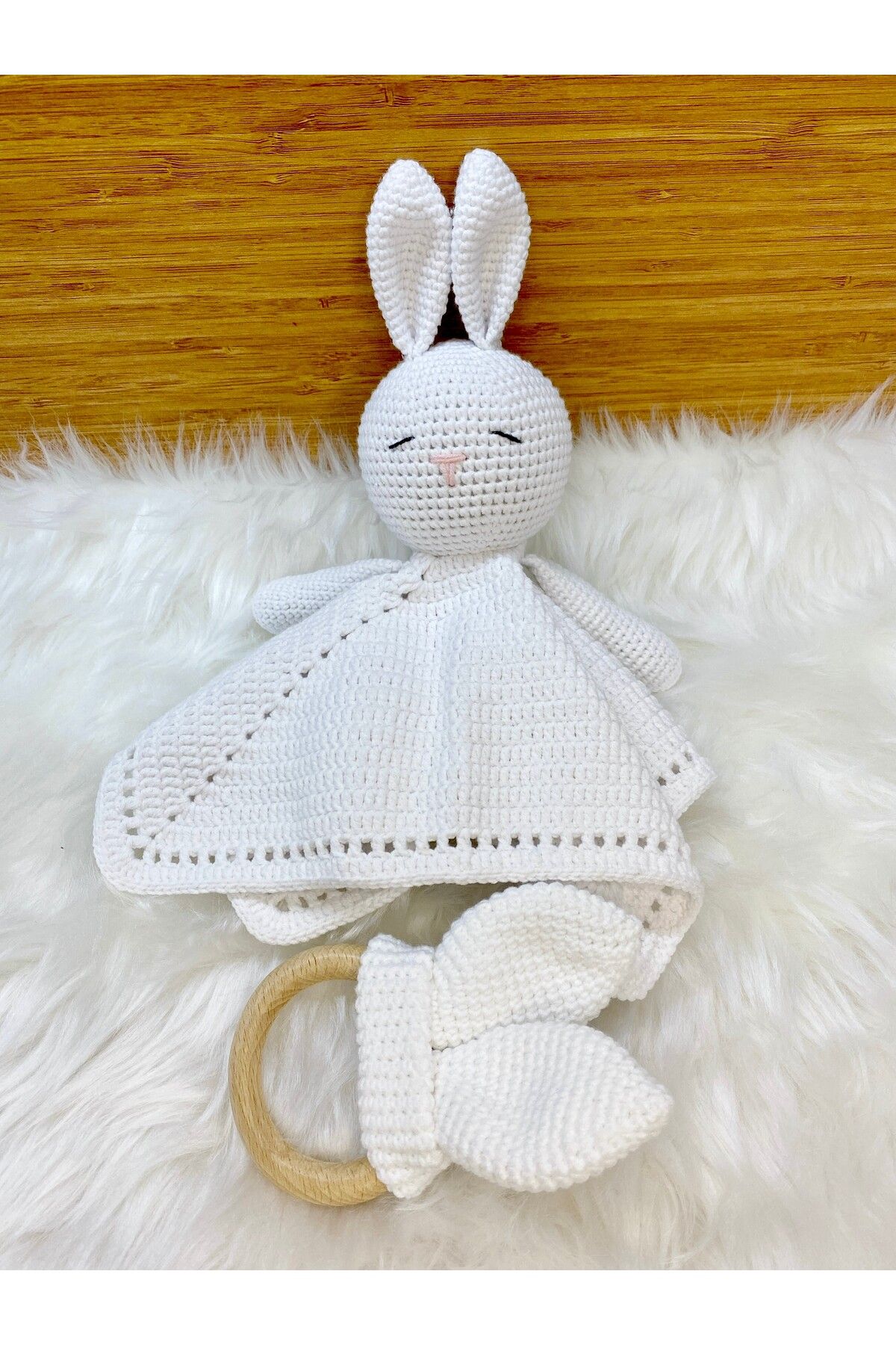 Handmade Amigurumi uyku arkadaşı tavşan 2 li set