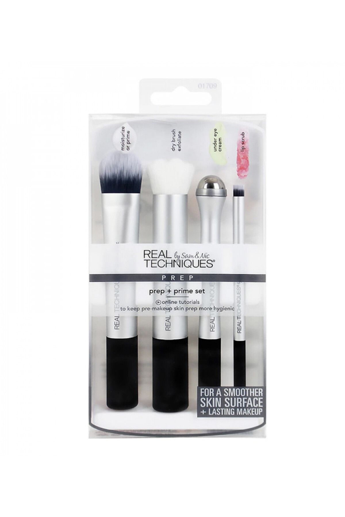 Real Techniques-REAL TECHNIQUES Prep & Prime Brush Set Silver 2