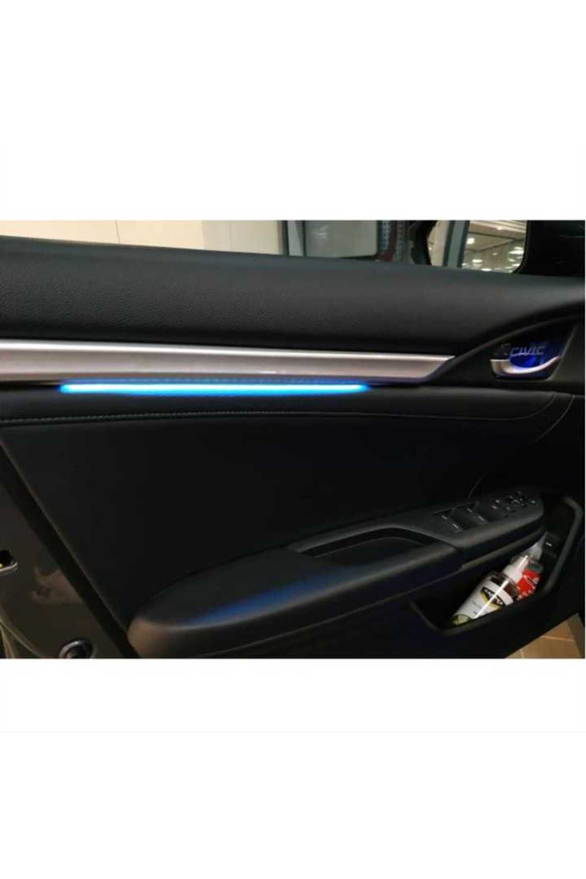 cng tuning CIVIC FC5-FK7 2016-2020 IÇIN UYUMLU ISIKLI IC KAPI CITASI 4 PARCA MAVI