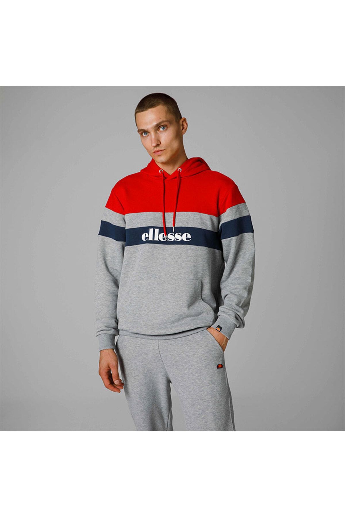 ELLESE ELLESSE ERKEK KAPÜŞONLU SWEATSHIRT EM272 GREY MELANGE