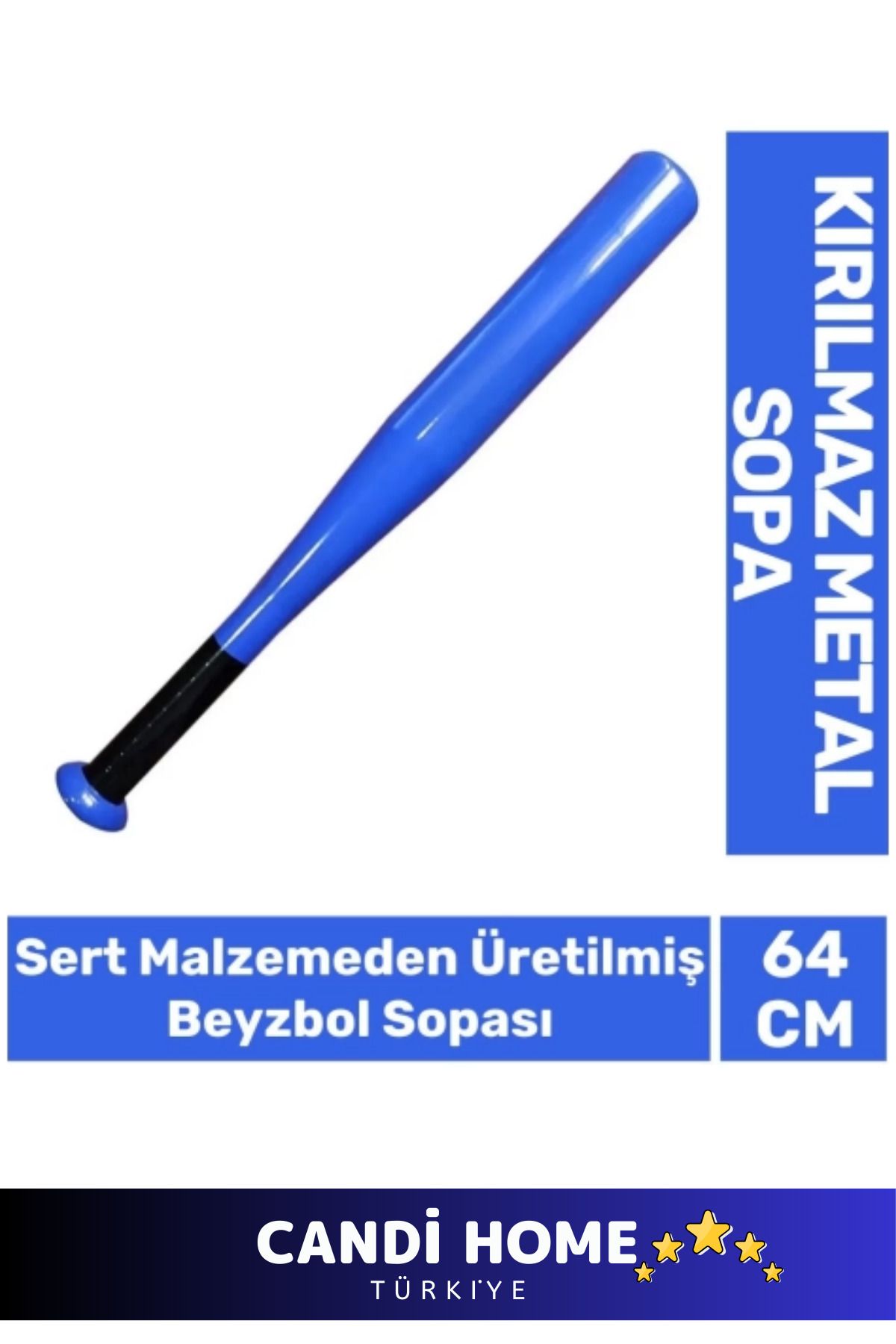 HOBİ CONDİ Premium Ekstra Kaliteli 64 Cm Modern Zarif Kırılmaz Rahat Kavrama  Metal Baseboll Beyzbol Sopası