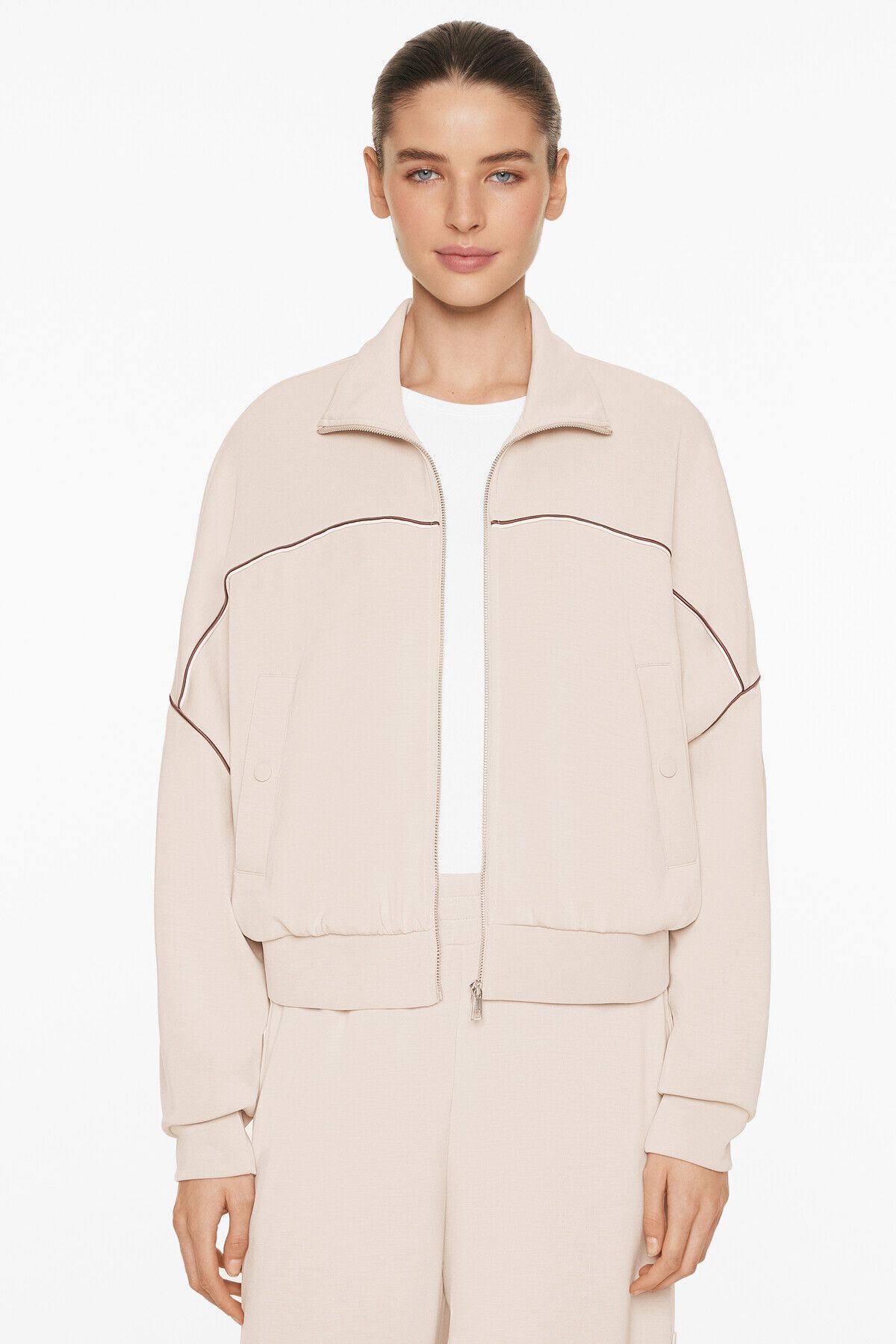 Oysho-Piping jacket with soft-touch modal and buttons 1