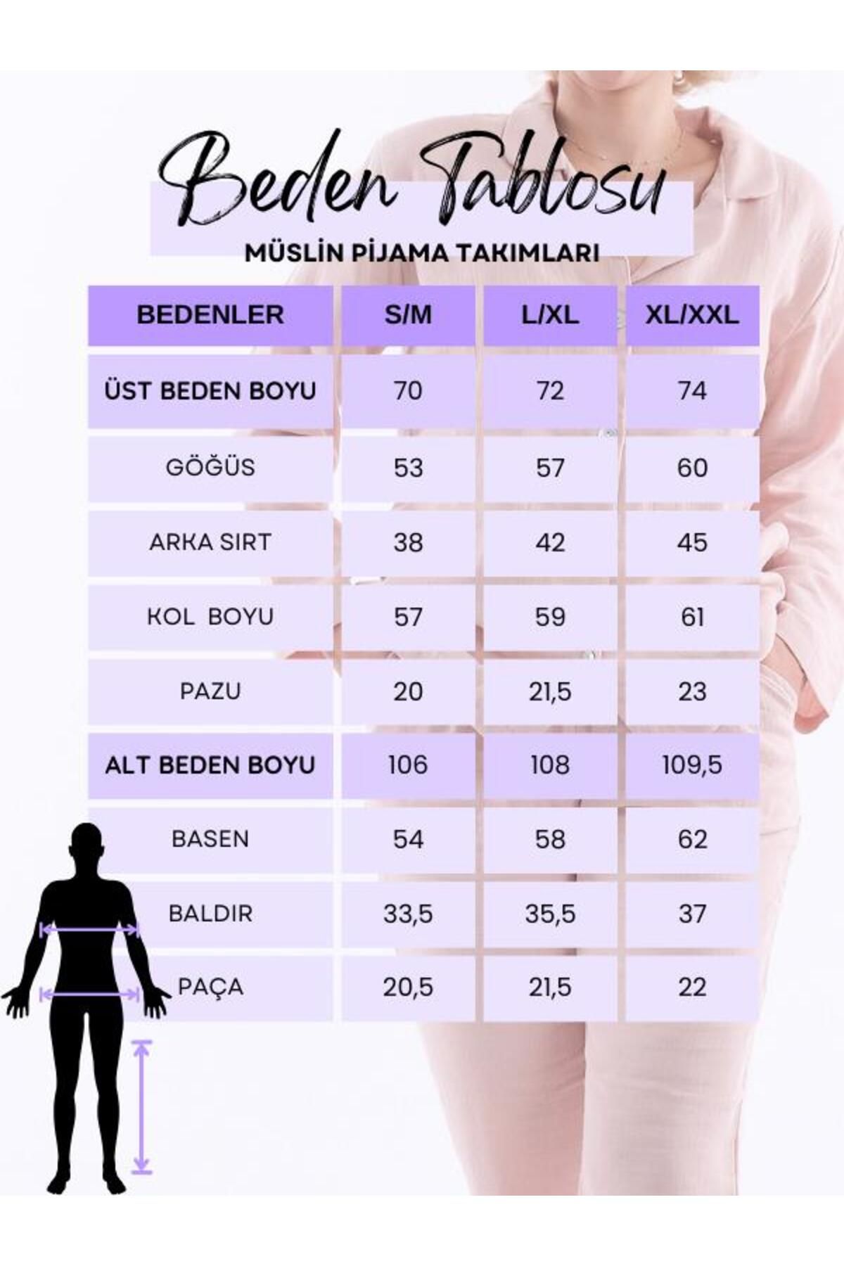DALİSA-Set pijamale de damă din muselină - guler cu nasturi 7