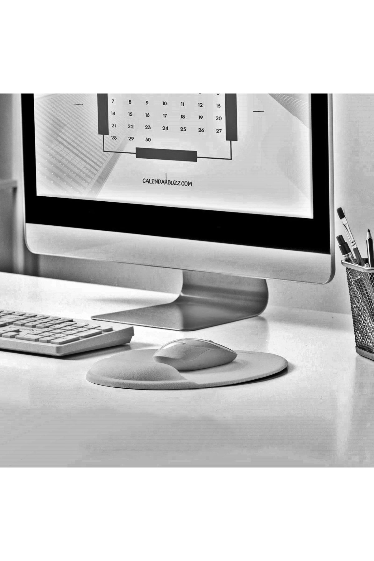 Boldy-Mousepad with Wrist Support - Non-Slip Mouse Pad - Mouse Pad - Oval Mouse Pad - Gray Mousepad -Mouseped 5