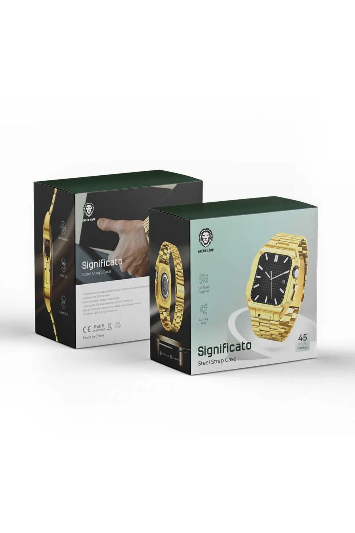 Green Lion-Significato Steel Strap Case Watch 45Mm - Gold 4