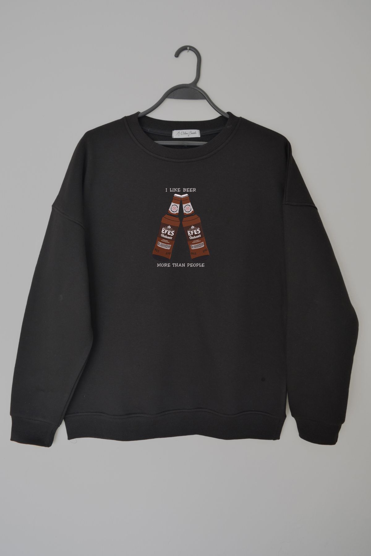 EldenStitch Efes Glutensiz Nakış İşlemeli Unisex Oversize Sweatshirt