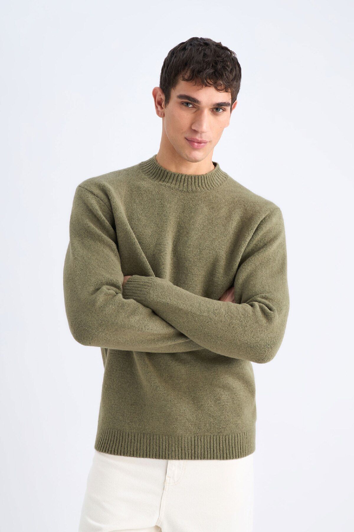 DeFacto-Relax Fit Crew Neck Knitwear Sweater E8390Ax24Cw 4