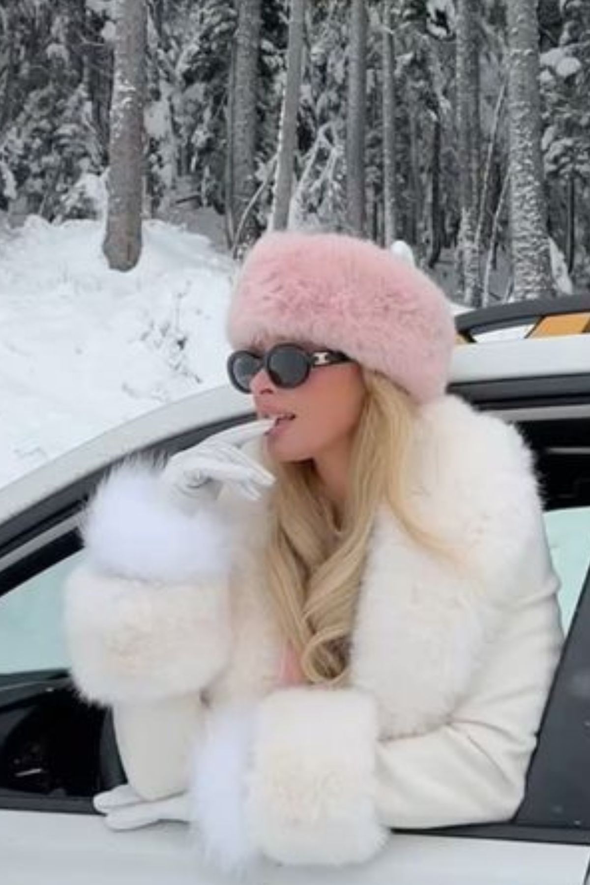 Mollycrush-Trend Faux Fur Women's Pink Heart Hat Russian Soviet Style - New Year, Christmas Gift 2