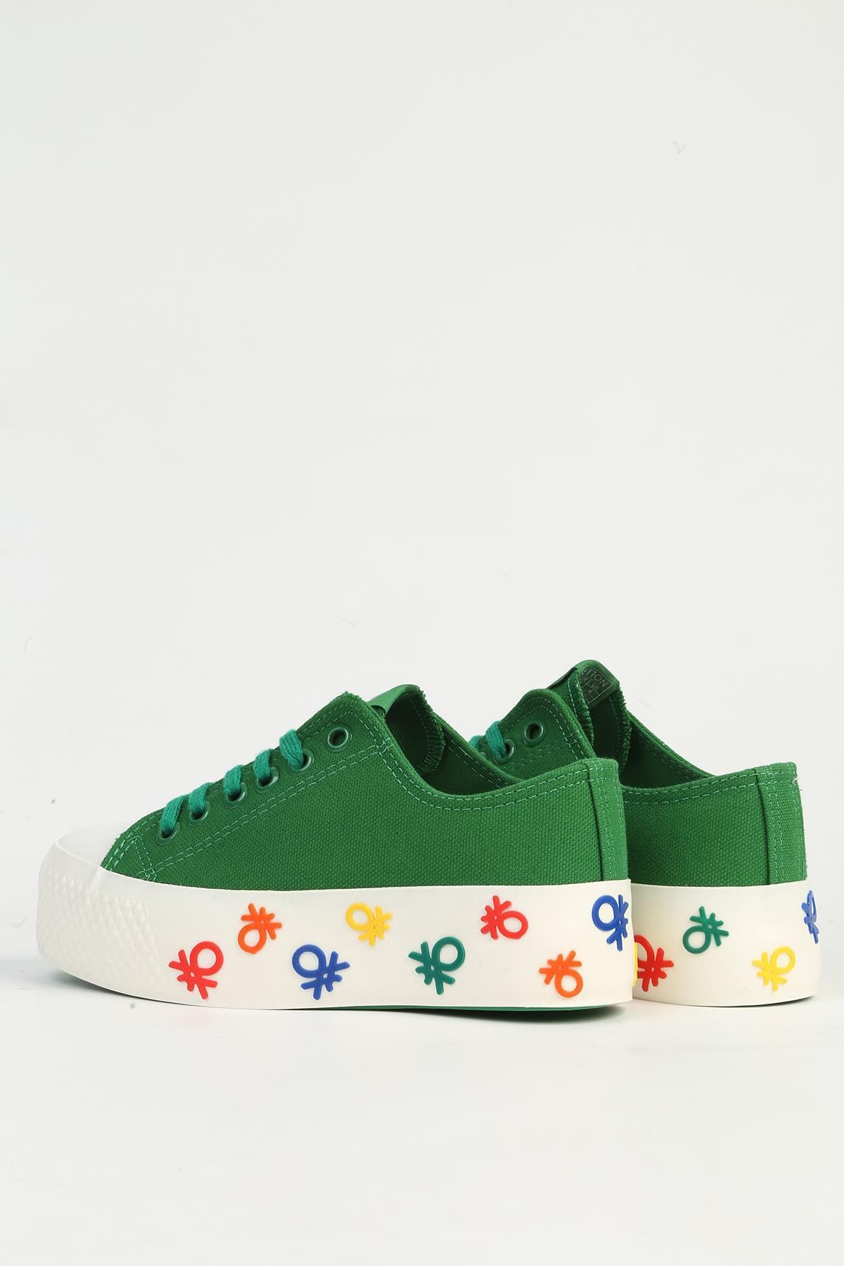 Benetton-® |   BN-30940 Pantofi sport verzi pentru femei 3