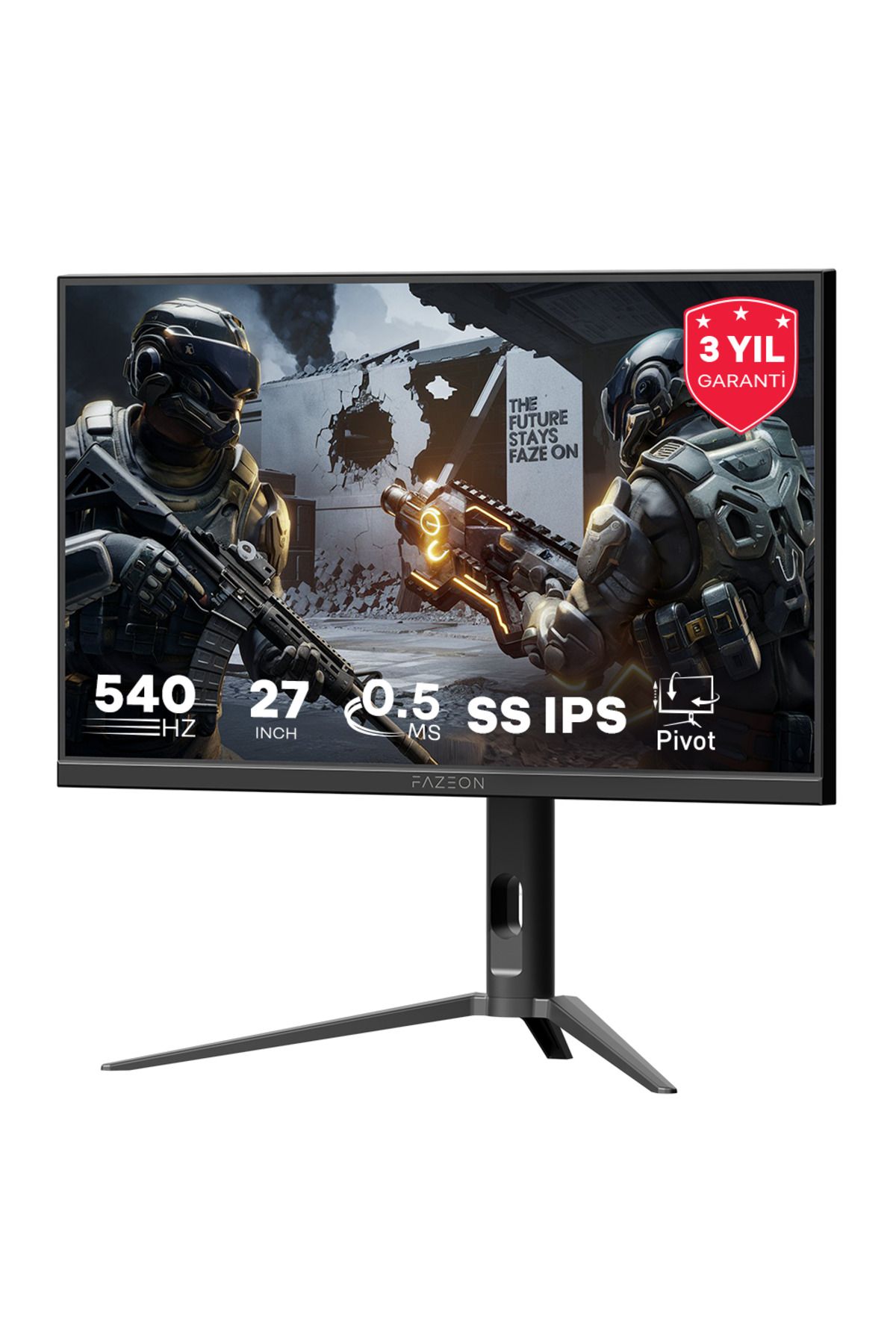 FAZEON X27F540 27" 540Hz 0.5ms FAST IPS FHD HDMI*2+DP*2 PIVOT RGB GAMING MONITOR