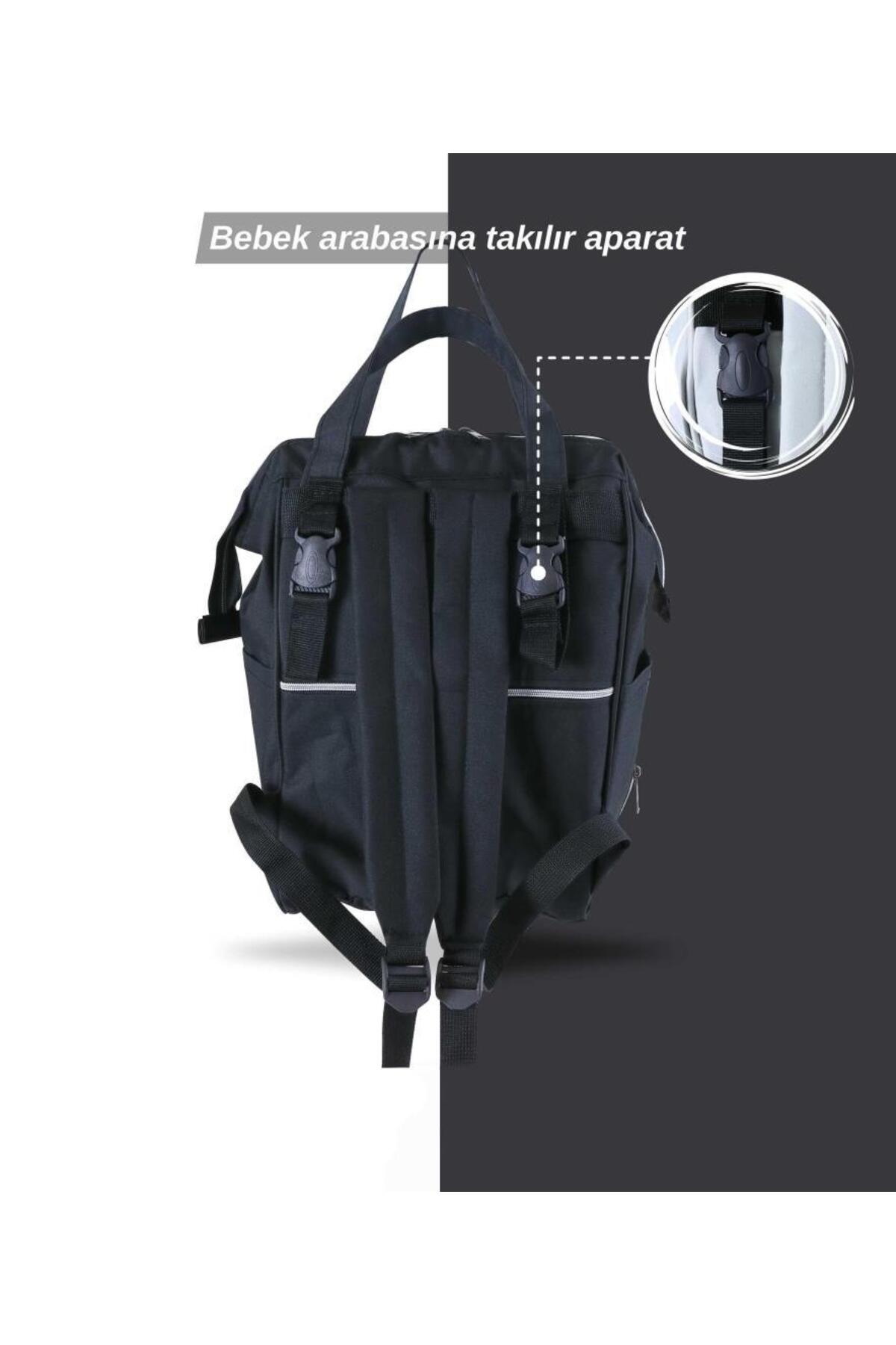 Tommybaby Anne Bebek Bakım Sırt Çantası Biberon Termoslu Sıvı Geçirmez Bebek Çantası fotoğrafı 3 (önizleme)