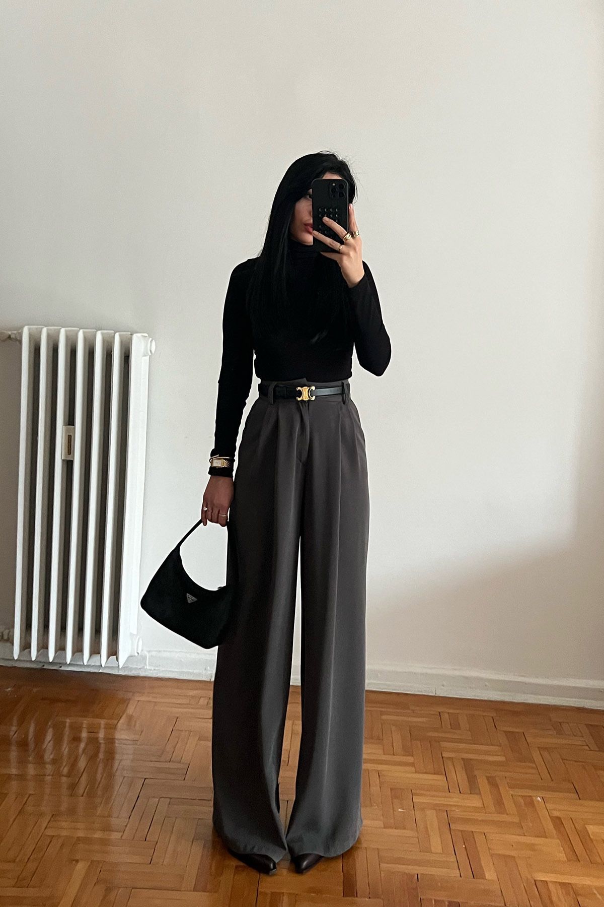 Seda Yalçın Atelier-بنطال بالازو واسع الساق مدخن 3